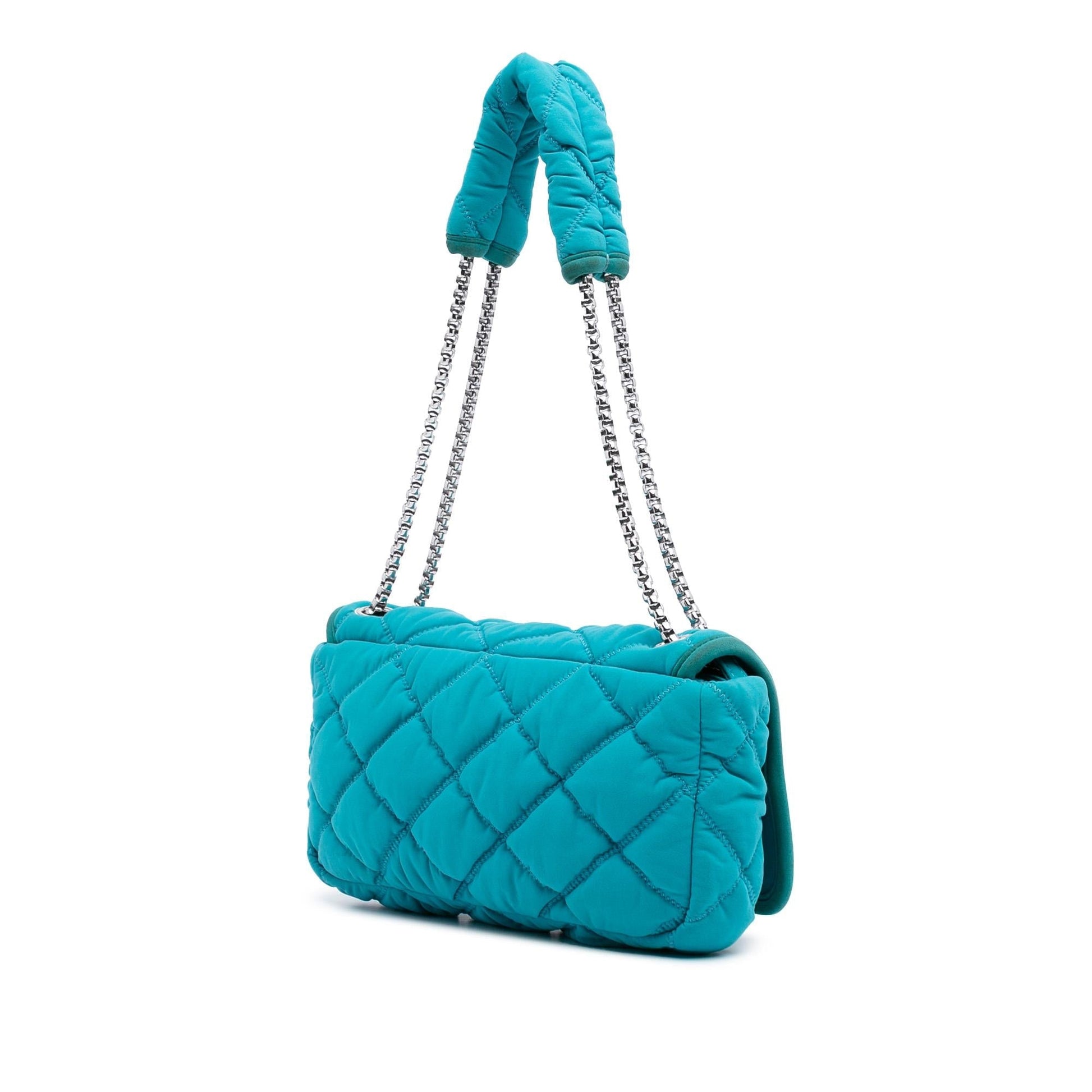 Chanel Quilted Nylon Bubble Flap Small Handbag