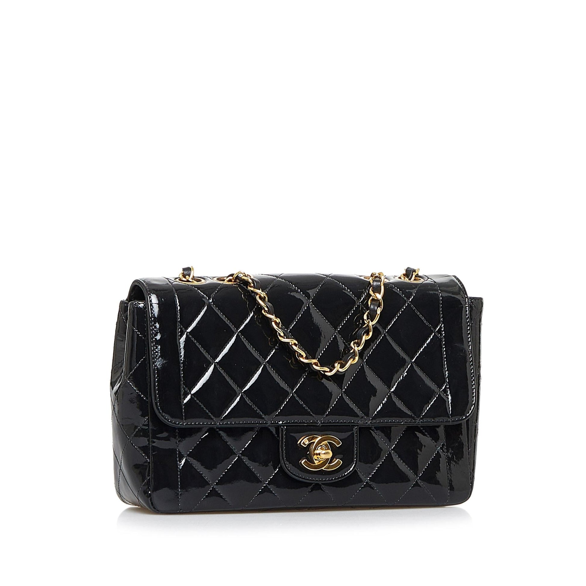 Chanel Quilted Patent Border Flap SHG-aW2dYK Small Shoulder Bag