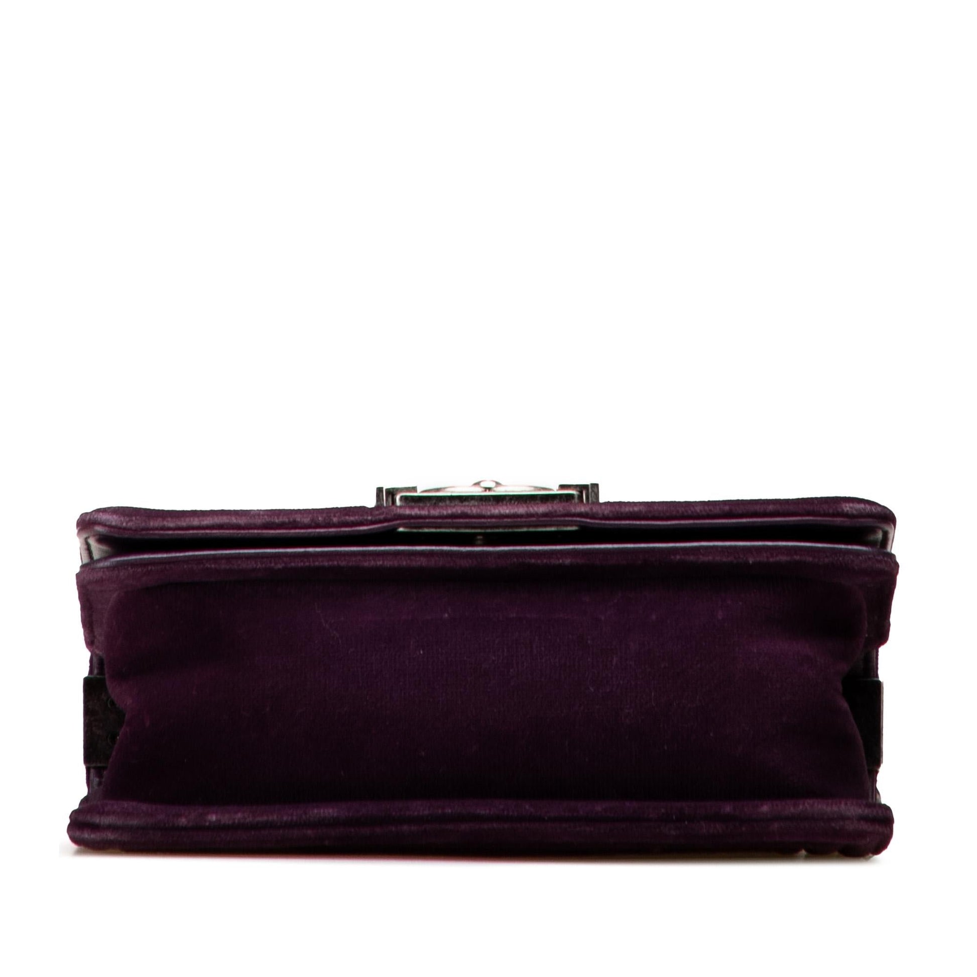 Chanel Quilted Velvet Boy Flap Small Handbag