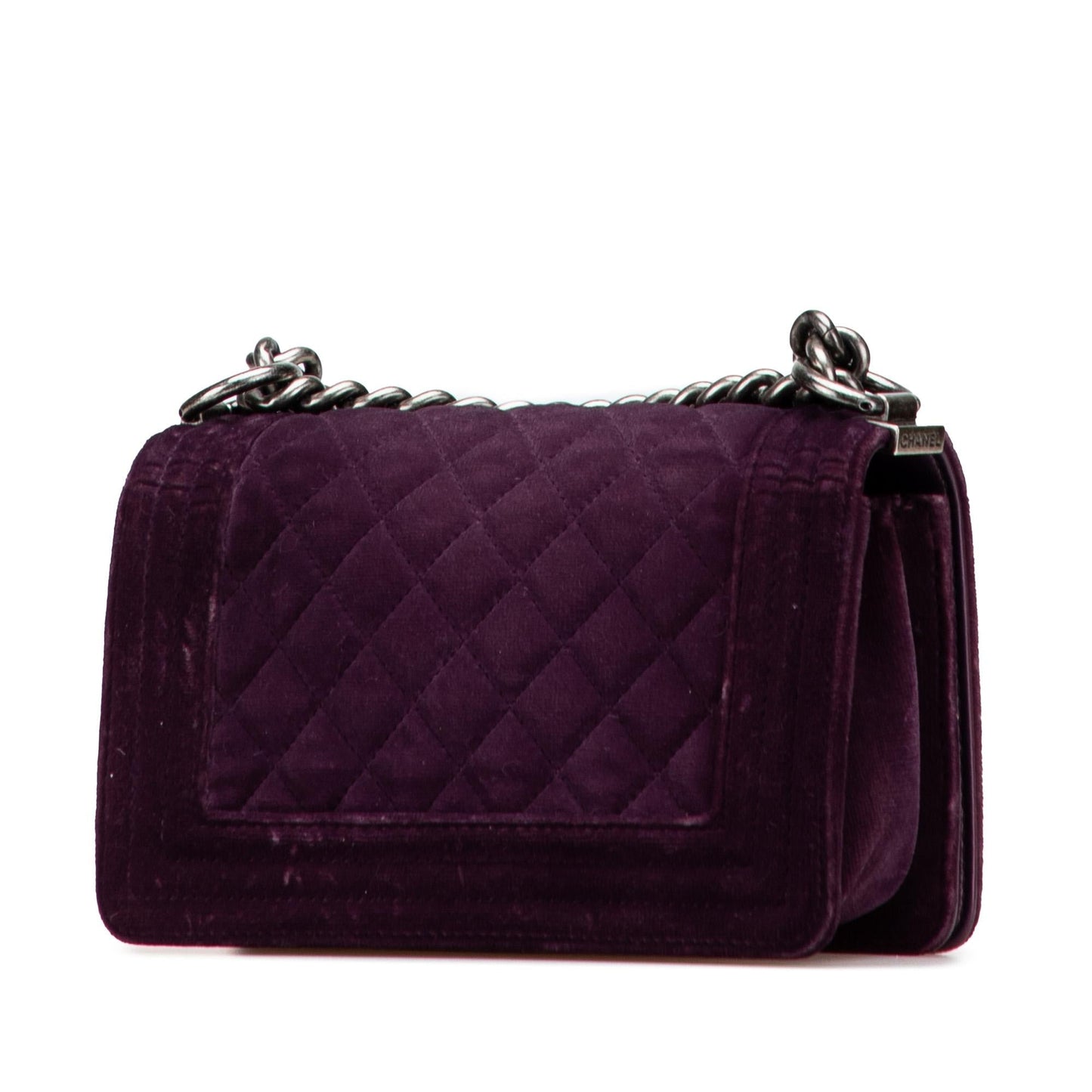 Chanel Quilted Velvet Boy Flap Small Handbag