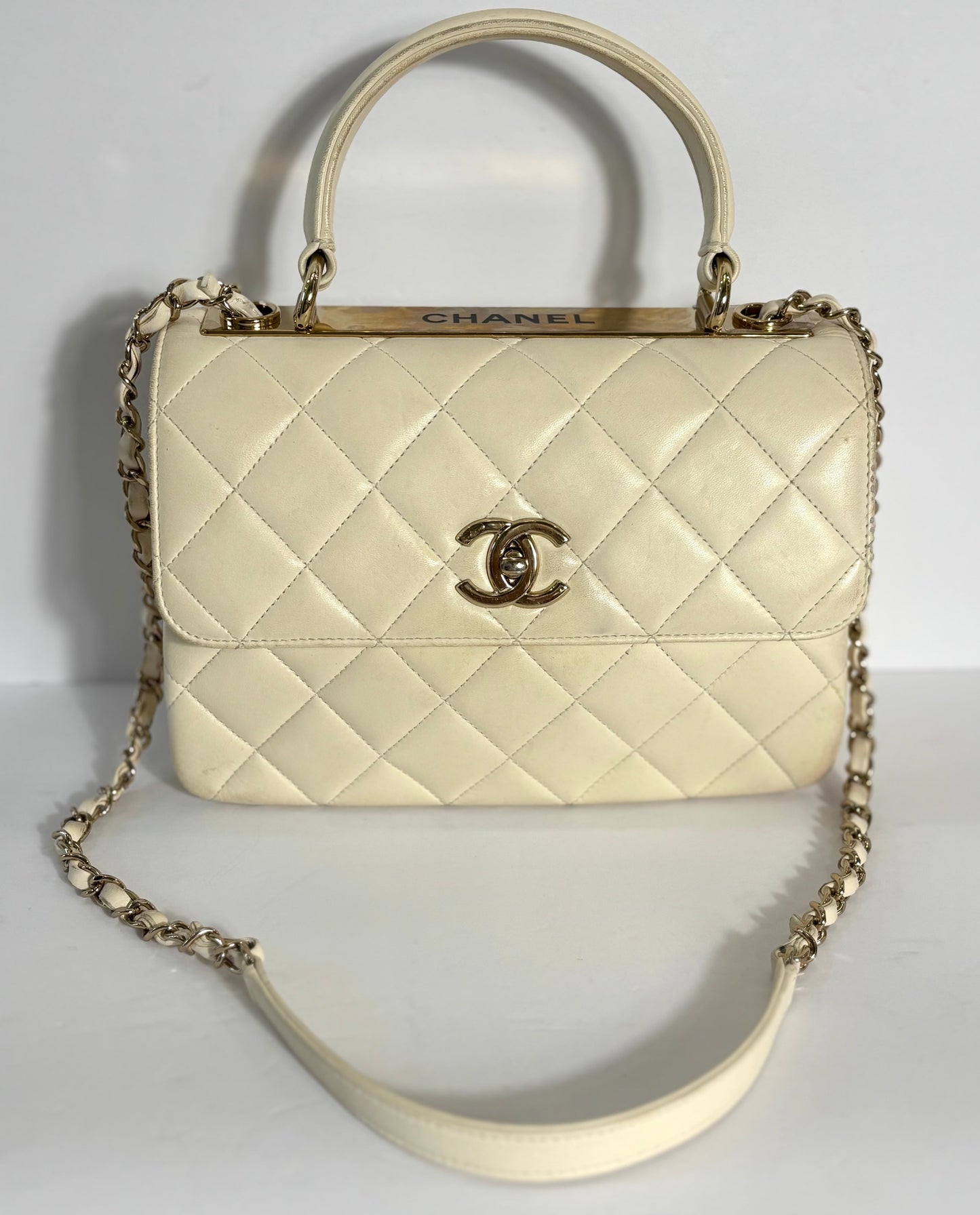Chanel QUILTED LAMBSKIN TRENDY CC HANDLE FLAP Small Shoulder Bag