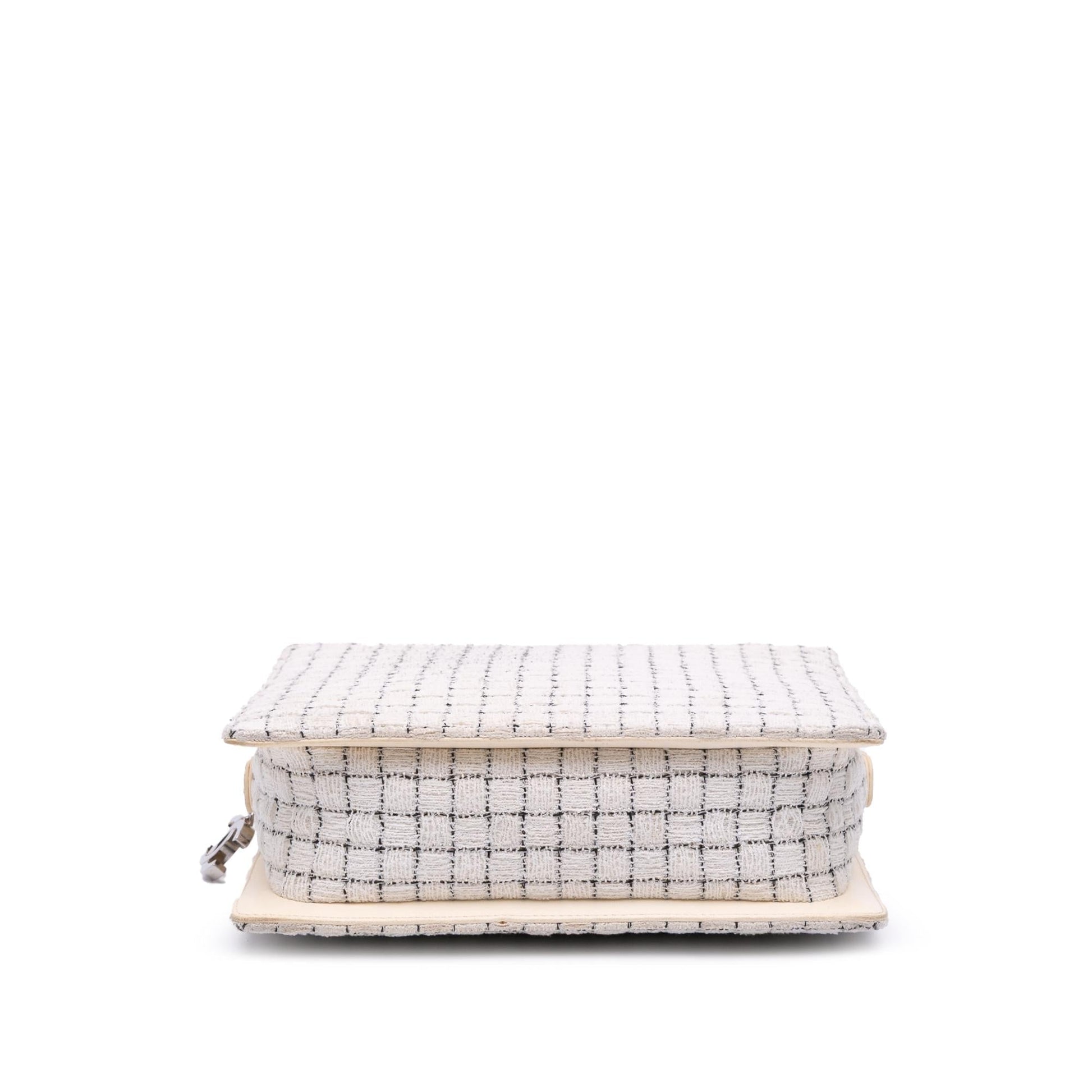 Chanel Tweed Resin Zipped Shopping Small Handbag