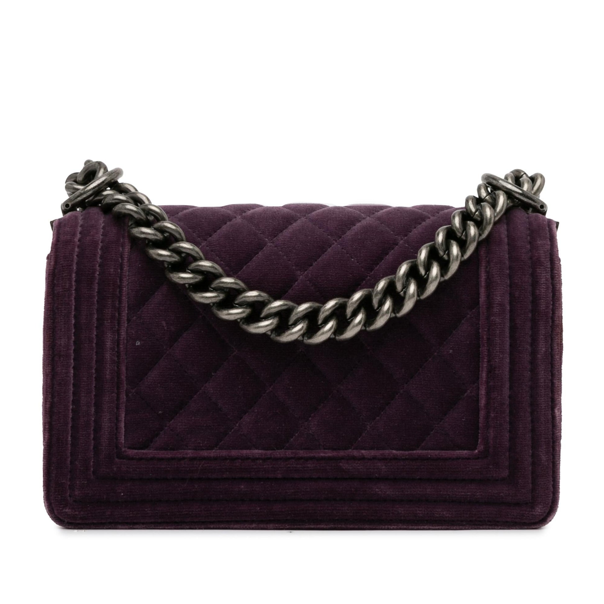 Chanel Velvet Boy Flap SHG-rAA1LD Small Shoulder Bag