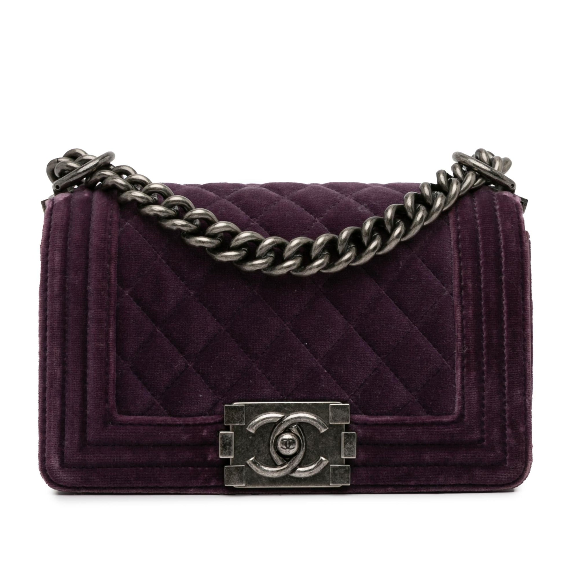 Chanel Small Velvet Boy Flap Bag (Shg-R 1Ld)