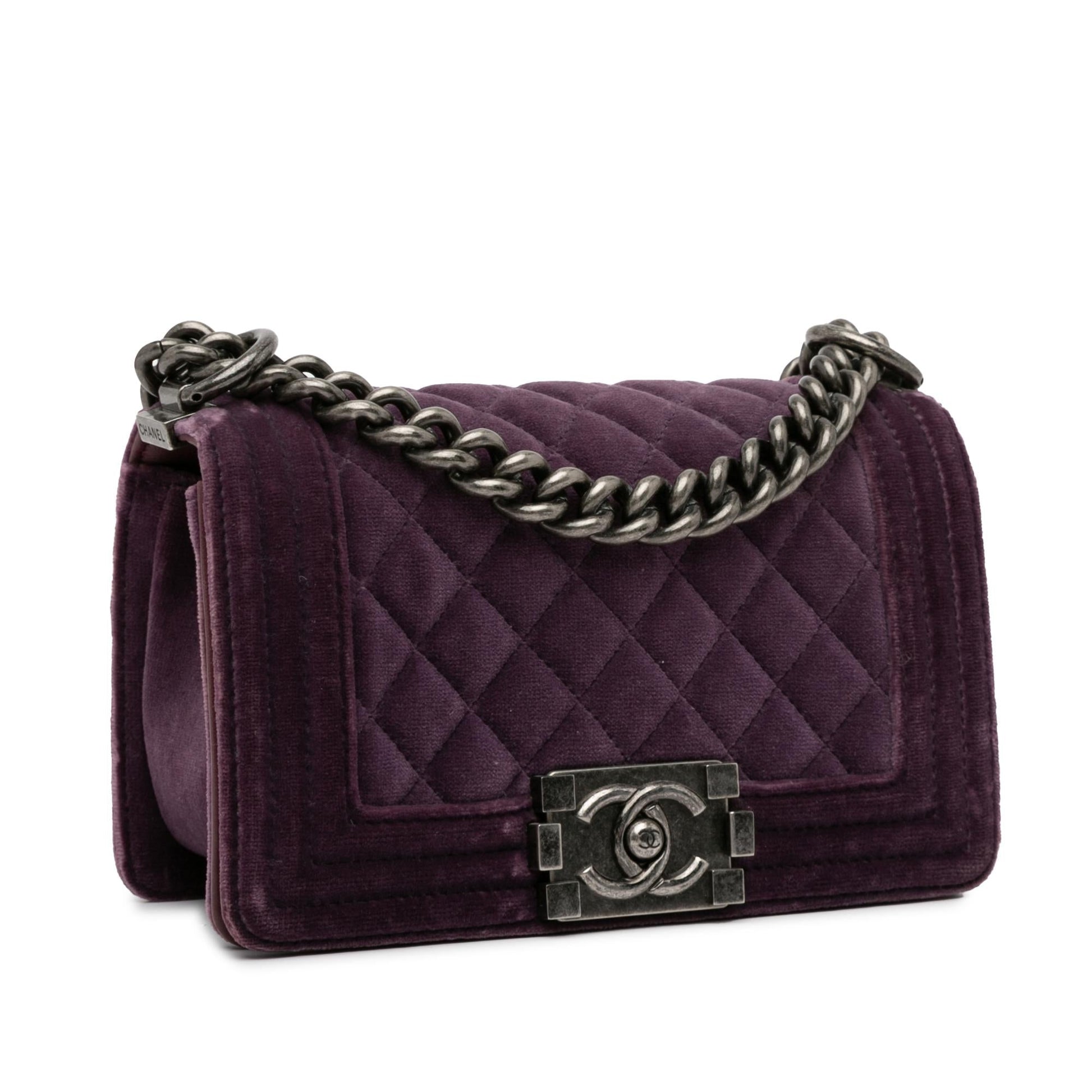 Chanel Small Velvet Boy Flap Bag (SHG-r 1LD)