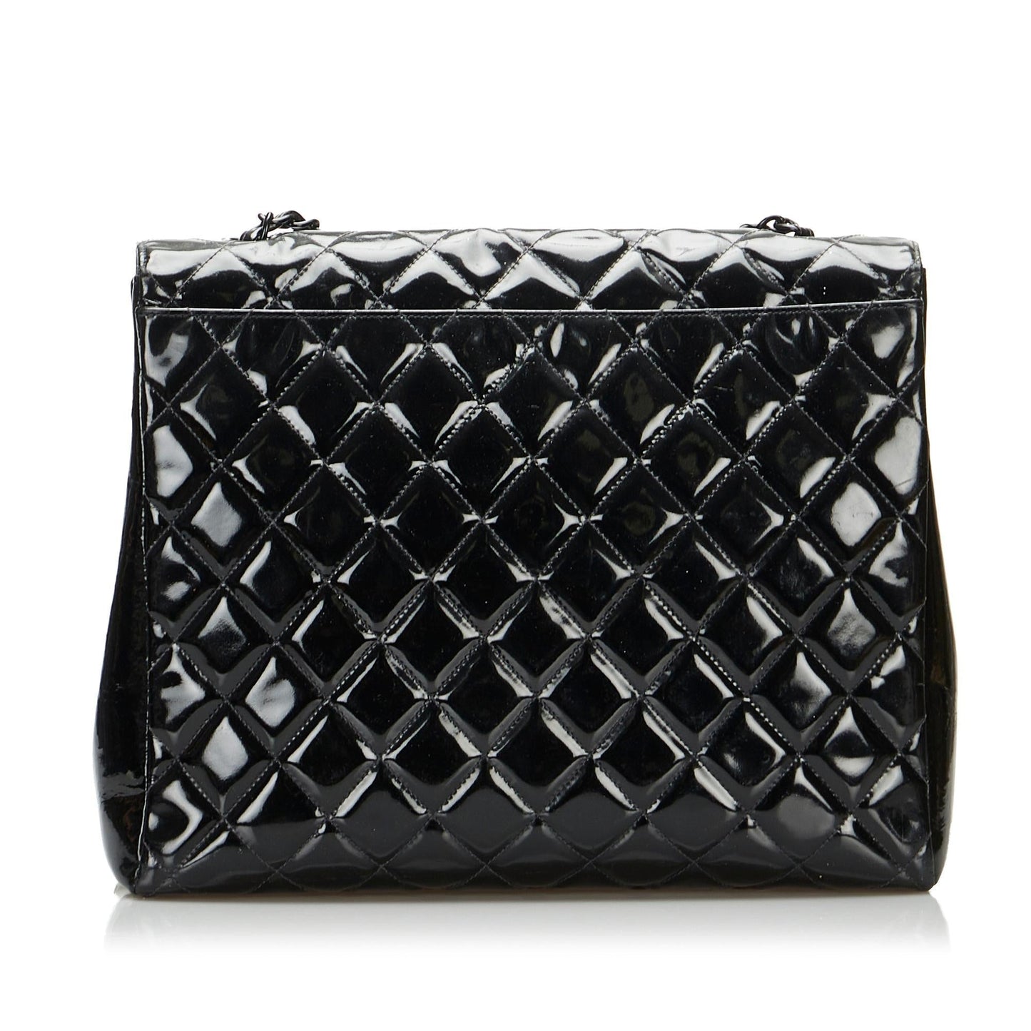 Chanel So Matelasse Patent Single Flap SHG-6IHvZr Black Leather Shoulder Bag