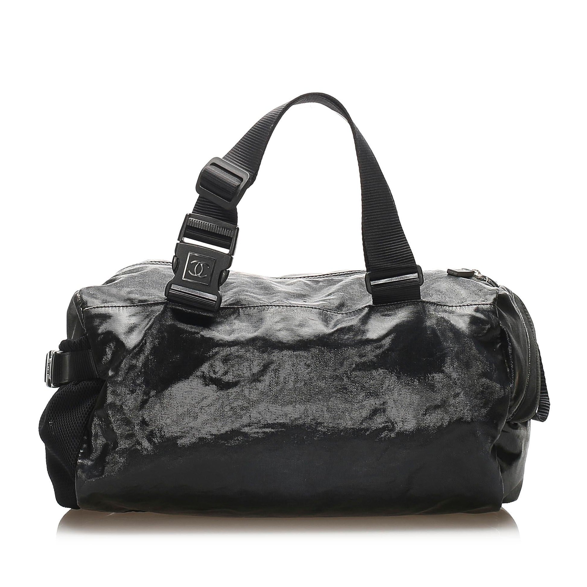 Chanel Sports Line Nylon Duffle SHG Monogram GM Travel Bag