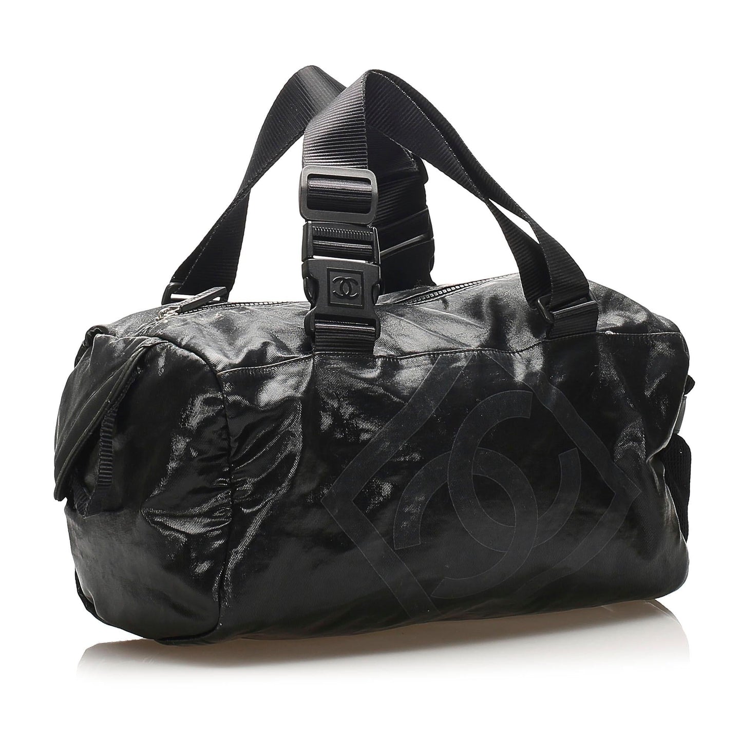 Chanel Sports Line Nylon Duffle SHG Monogram GM Travel Bag