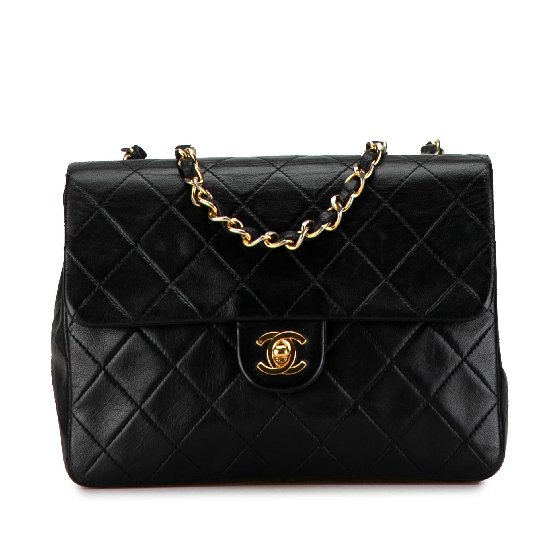 Chanel Square Classic Quilted Lambskin Flap SHG-NCKAmV Handbag