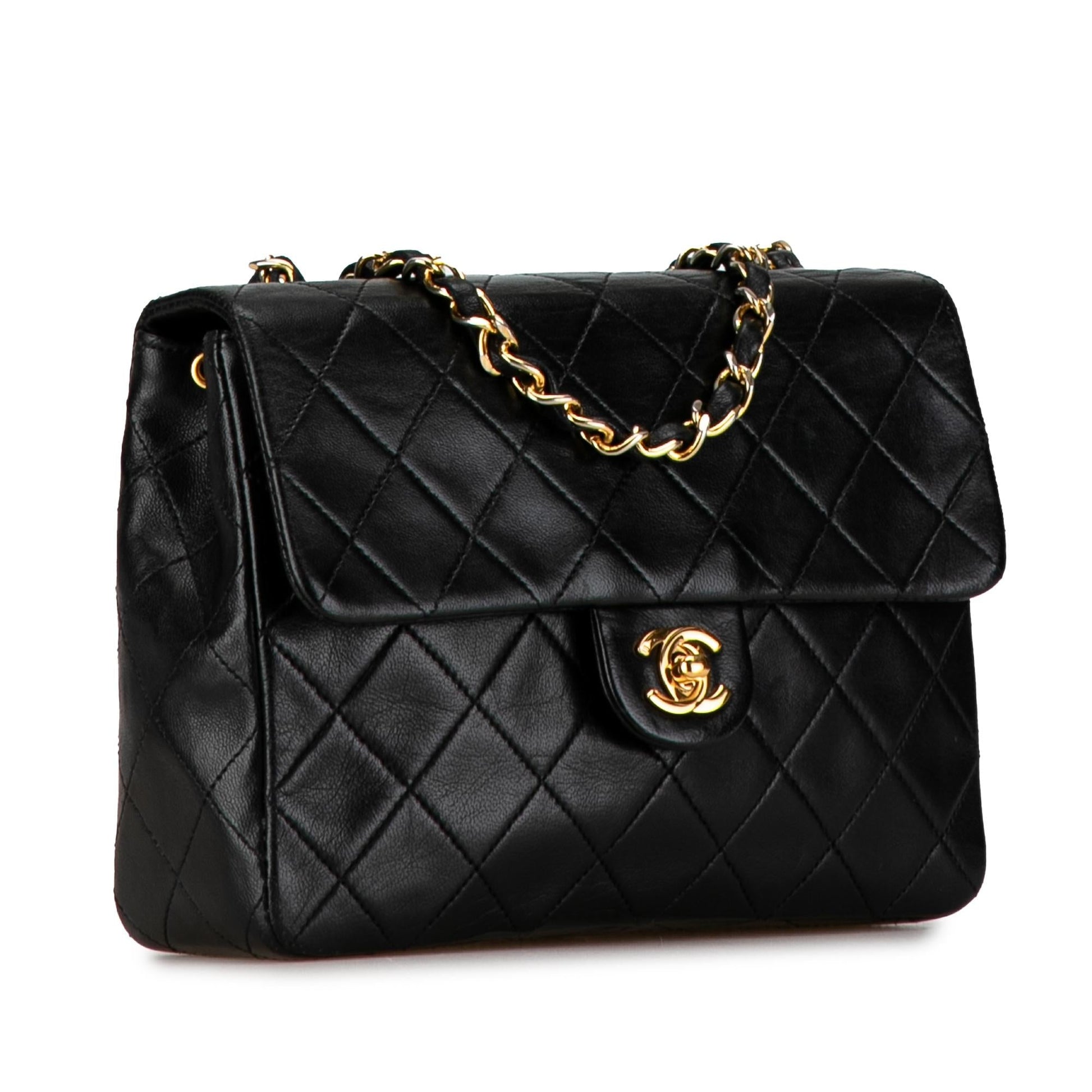 Chanel Square Classic Quilted Lambskin Flap SHG-NCKAmV Handbag
