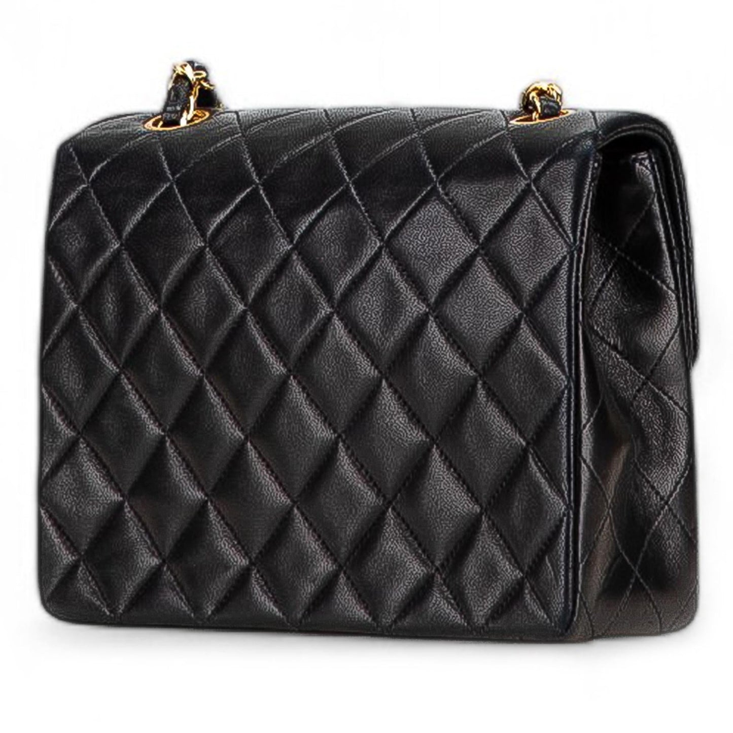 Chanel Square Quilted Lambskin Single Flap Handbag