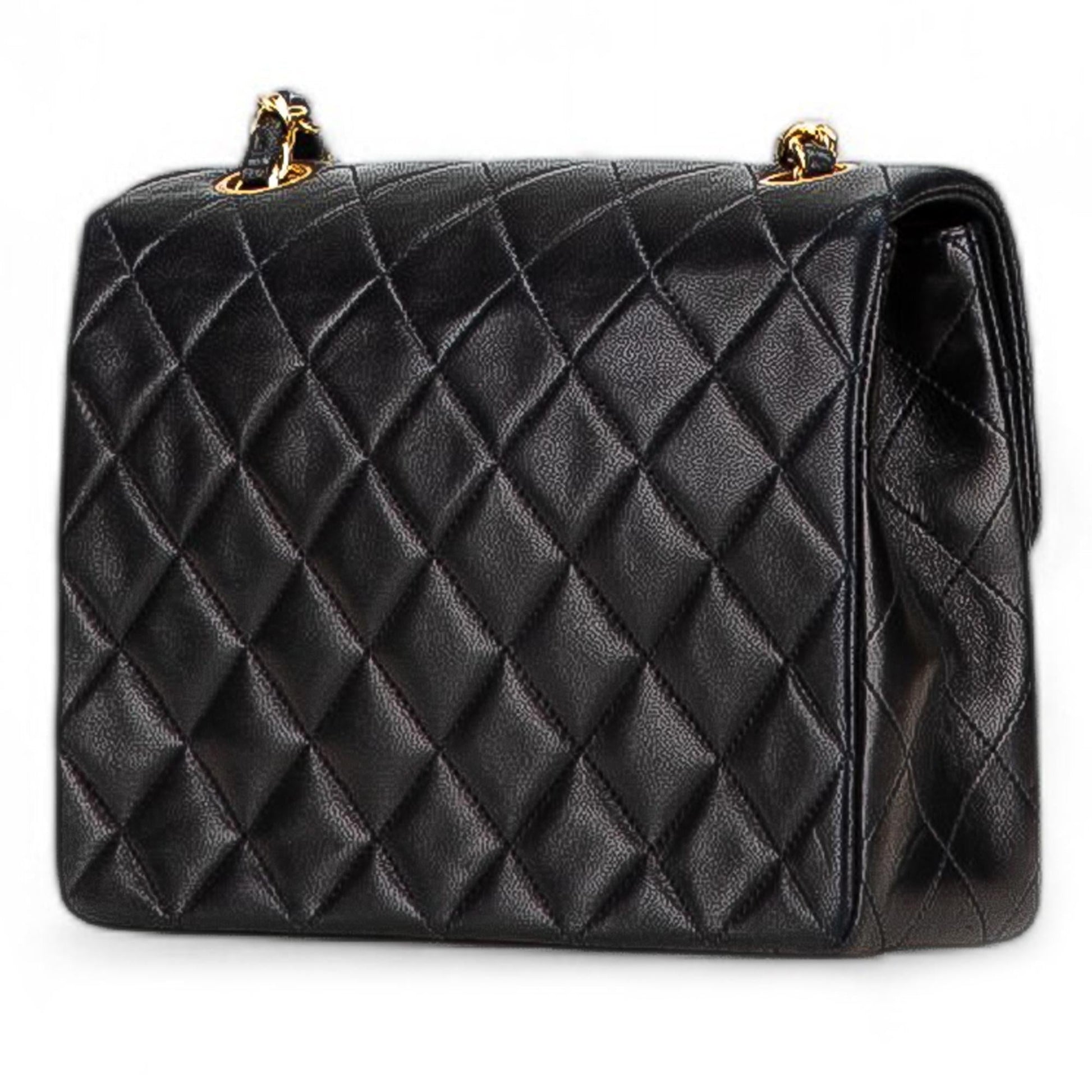 Chanel Square Quilted Lambskin Single Flap Handbag