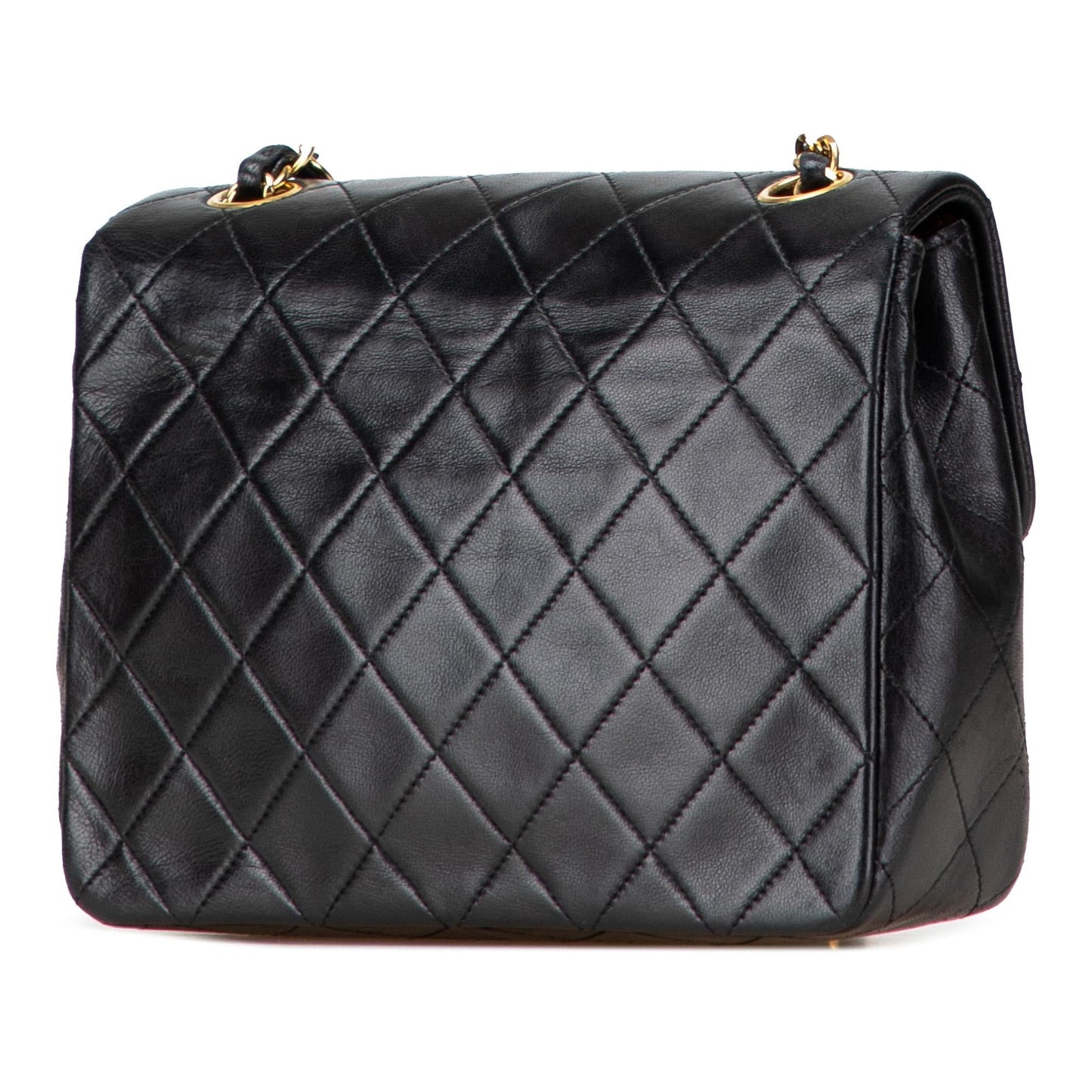 Chanel Square Quilted Lambskin Single Flap Handbag Flap 1