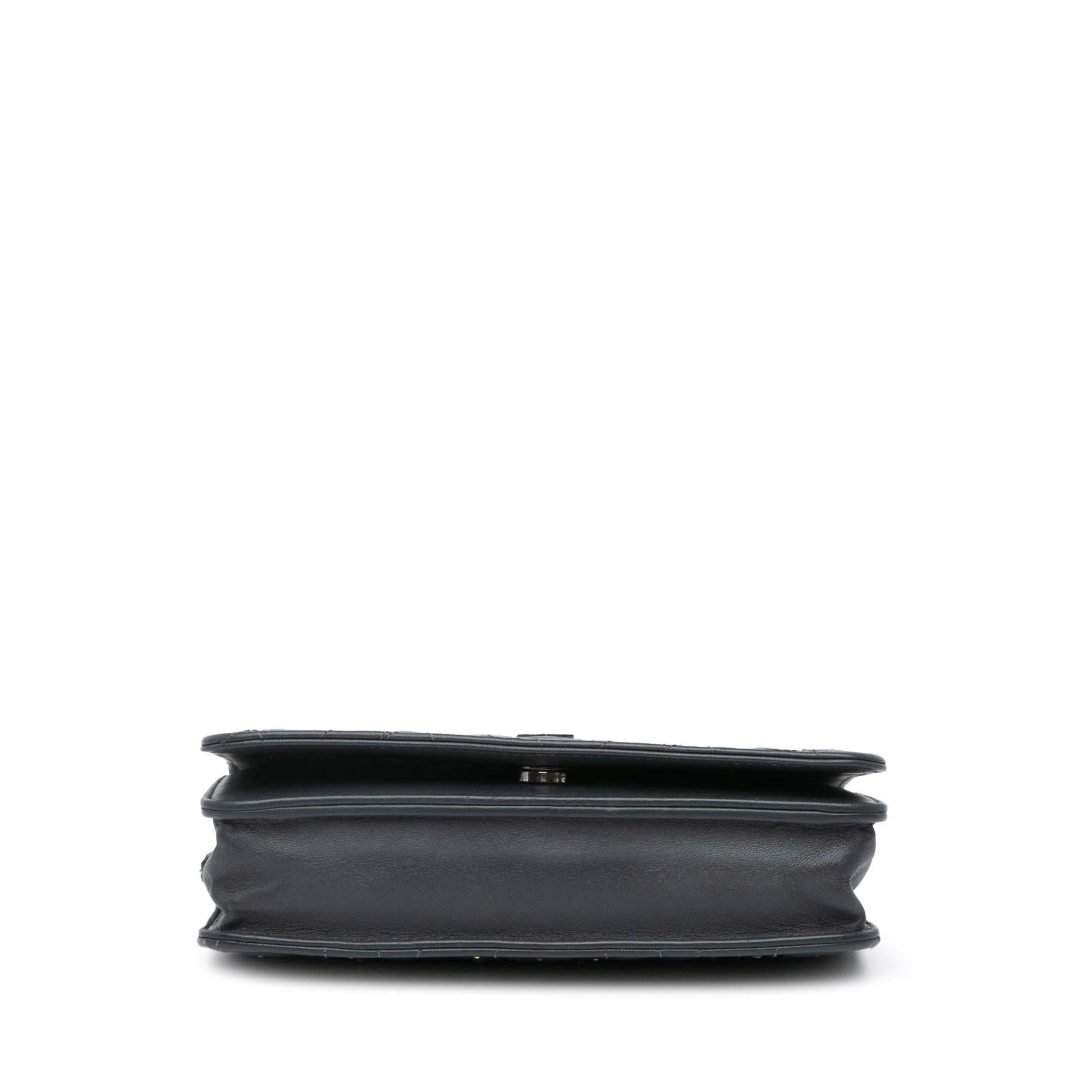 Chanel Studded Lambskin Camellia On Wallet Case