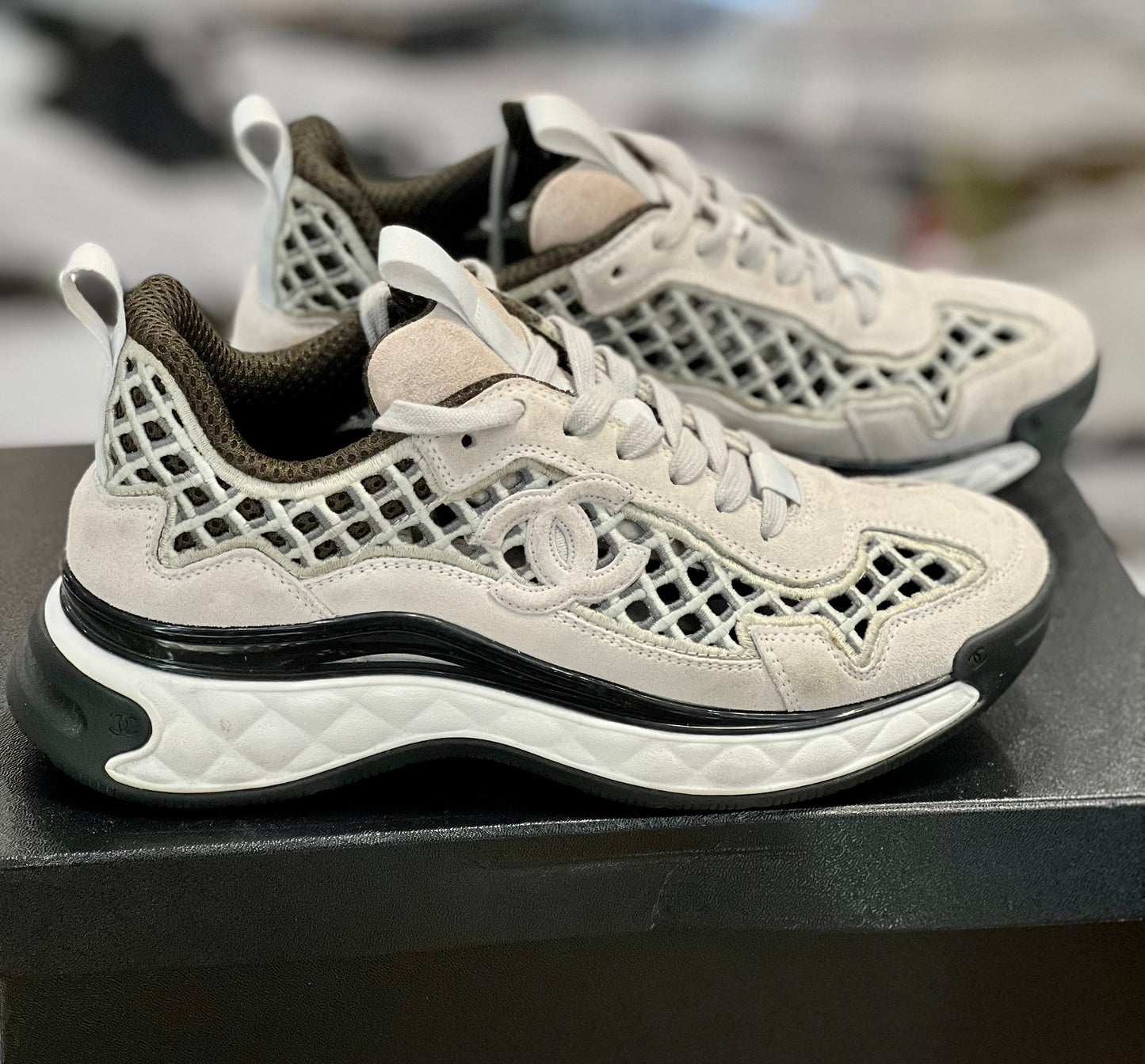 Chanel Suede & Calfskin Leather Sneakers for Women