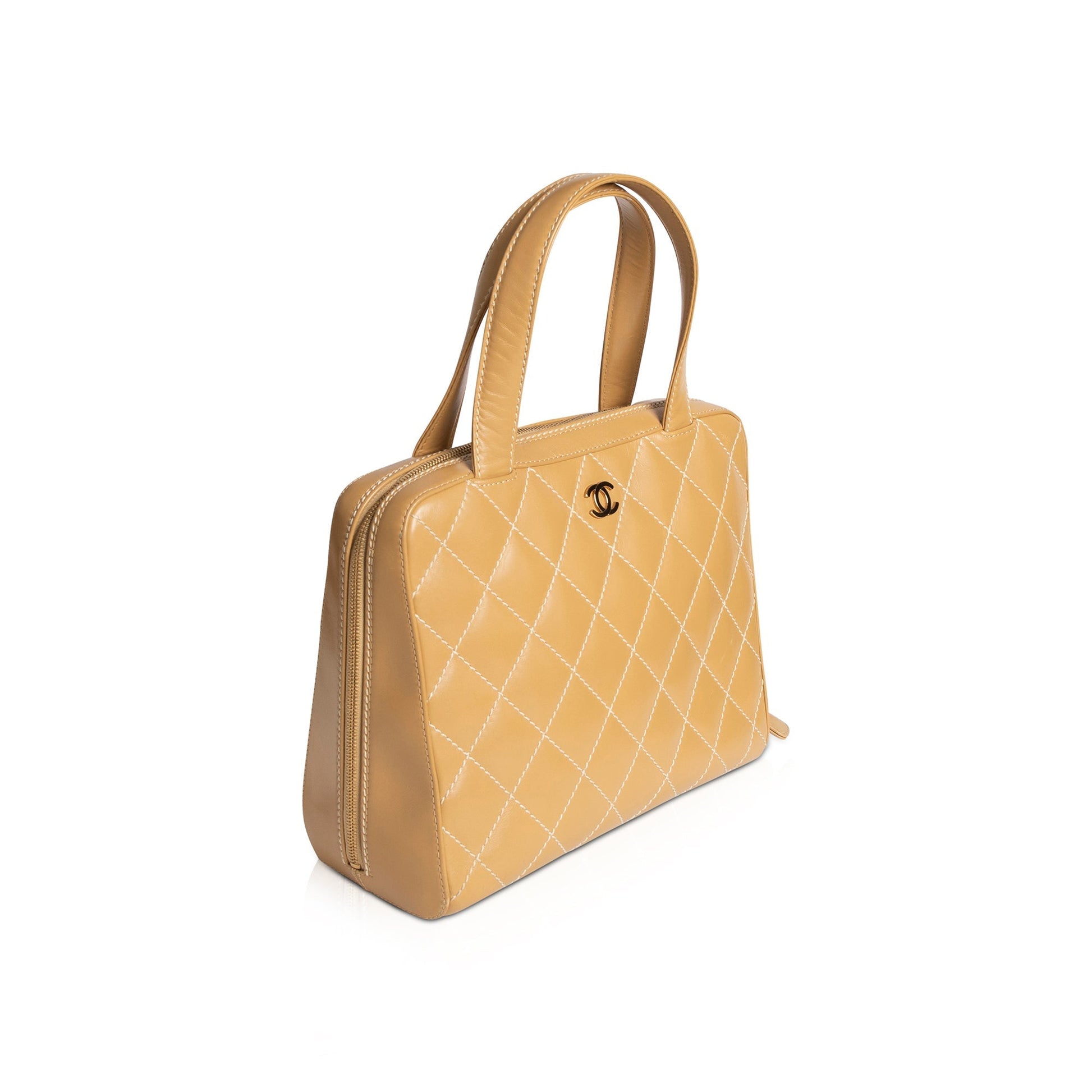 Chanel Surpique Bowler Travel Bag