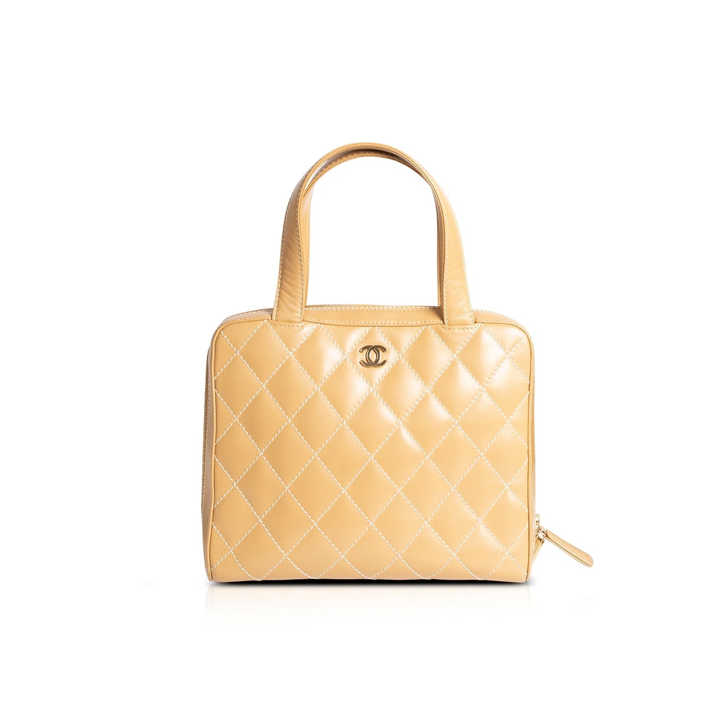 Chanel Surpique Bowler Travel Bag
