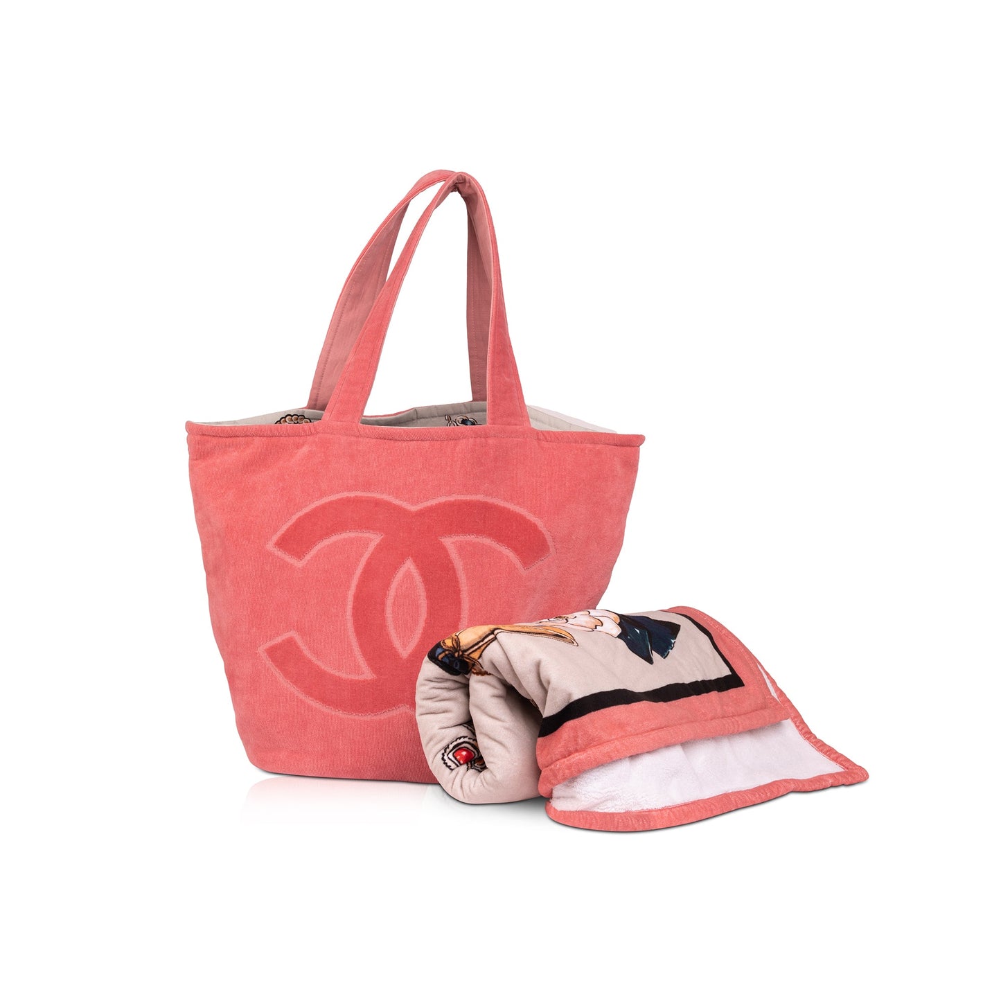 Chanel Terry Cloth Beach Pochette Travel Bag