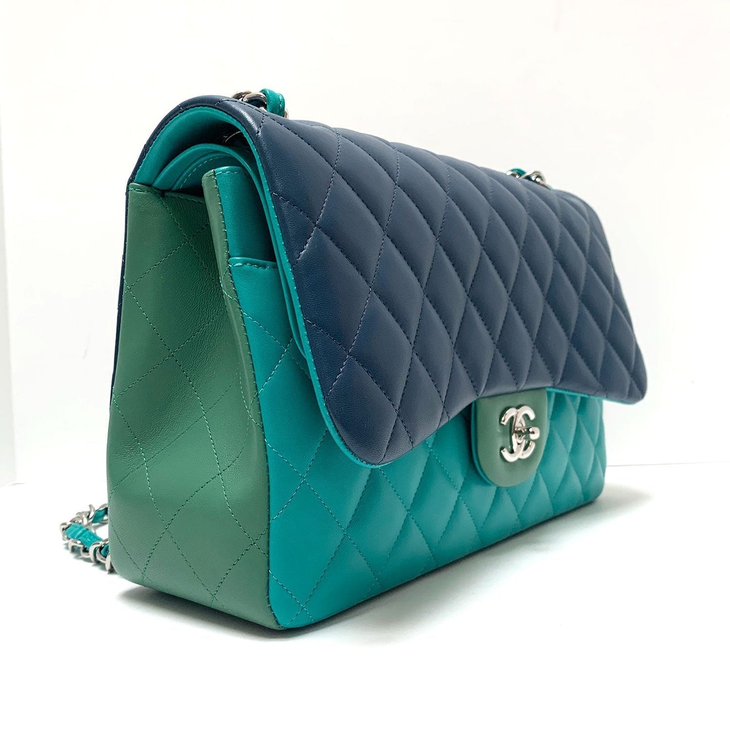 Chanel Classic Jumbo Tricolor Flap Shoulder Bag