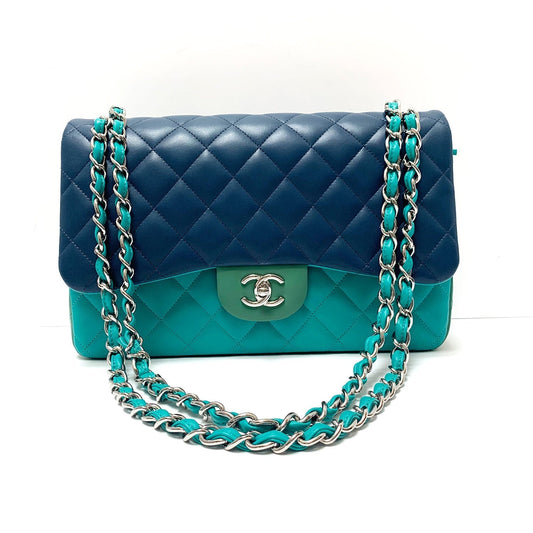 Chanel Classic Jumbo Tricolor Flap Shoulder Bag