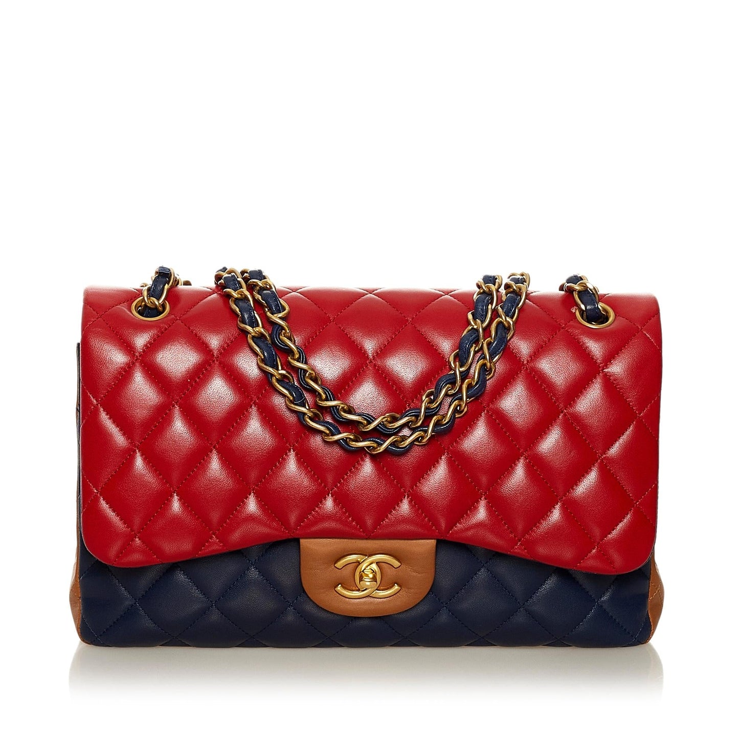 Chanel Tricolor Classic Double Flap SHG-B078YB Shoulder Bag