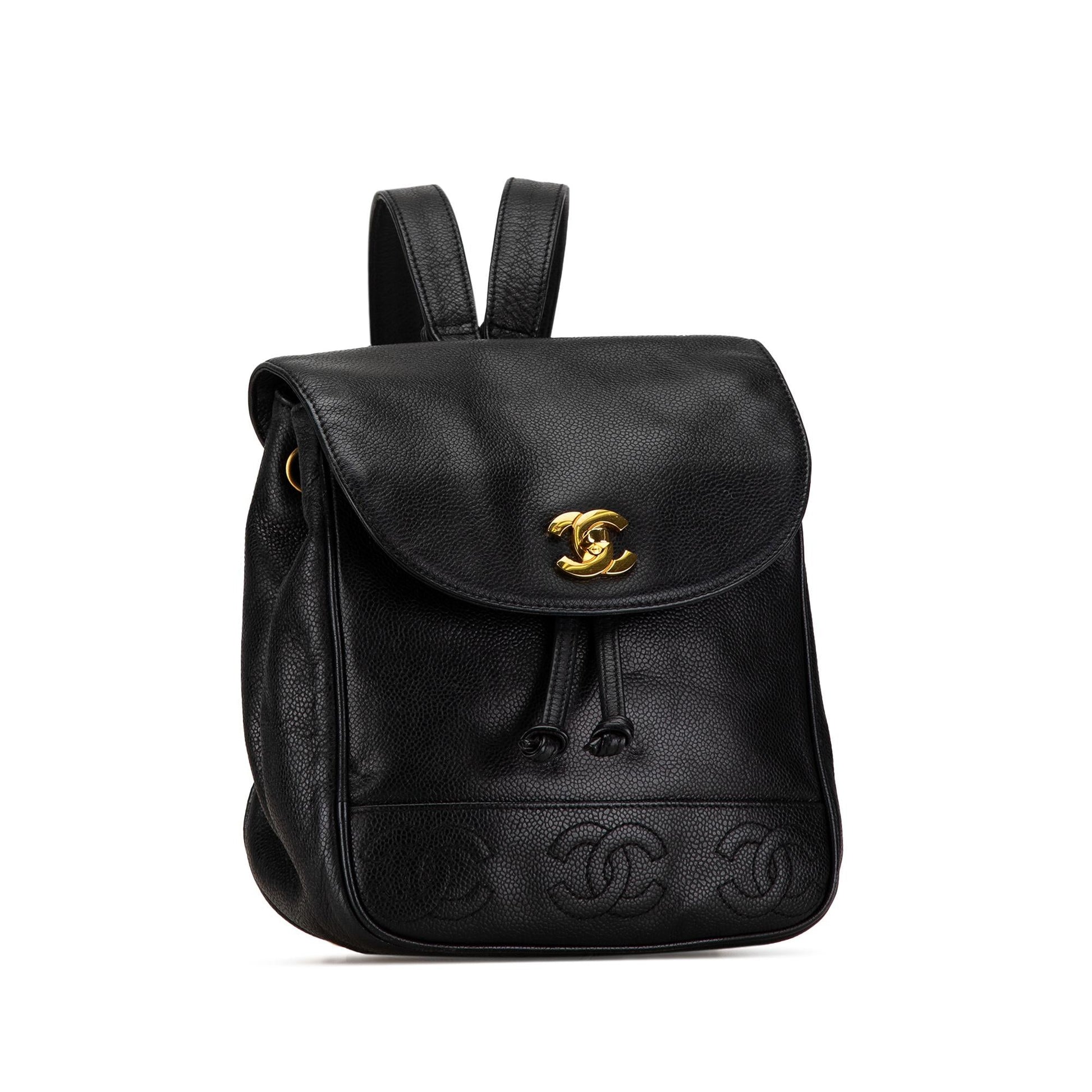 Chanel Triple CC Caviar Backpack SHG-tGYTGh