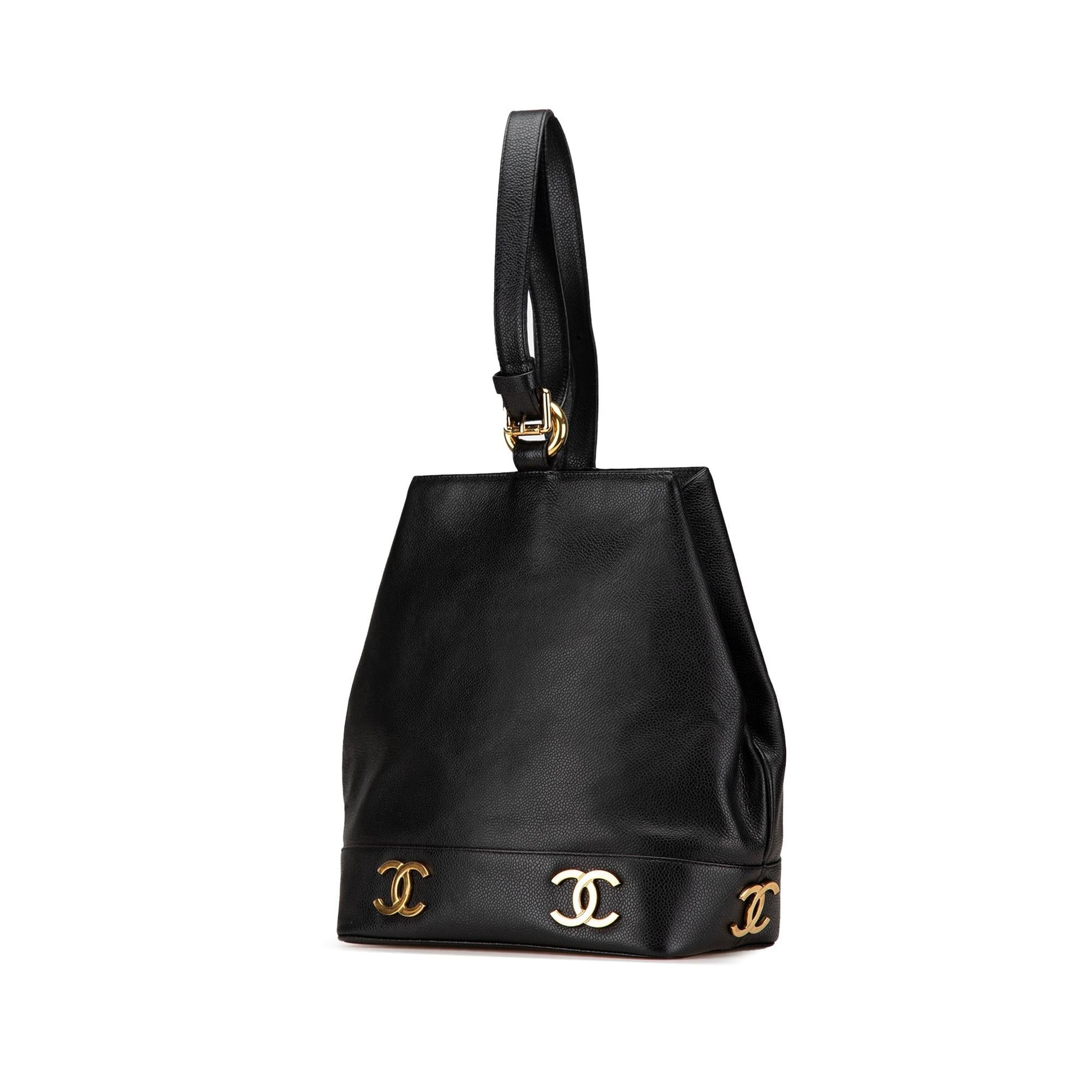 Chanel Triple CC Caviar Bucket Bag