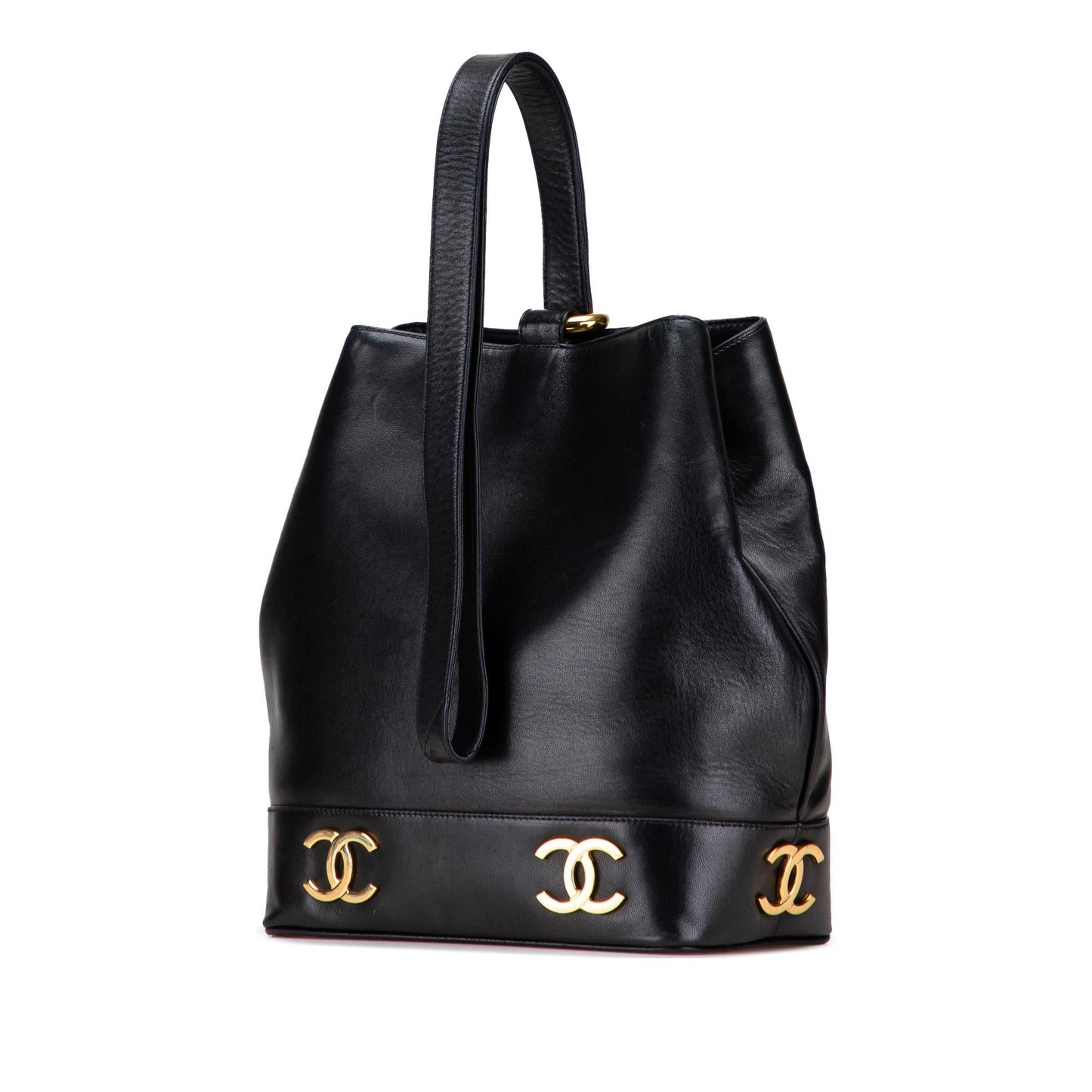 Chanel Triple CC Lambskin Bucket Bag