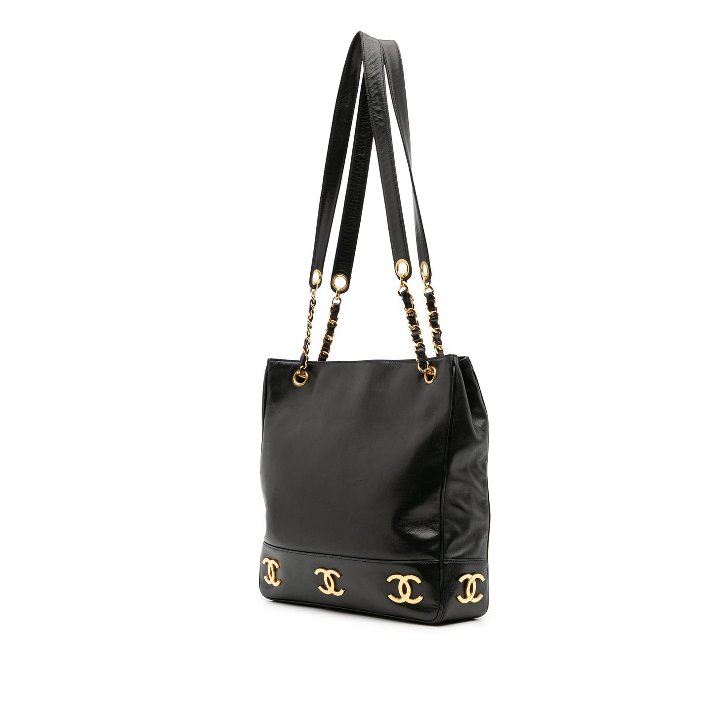 Chanel Triple CC Lambskin Tote Bag