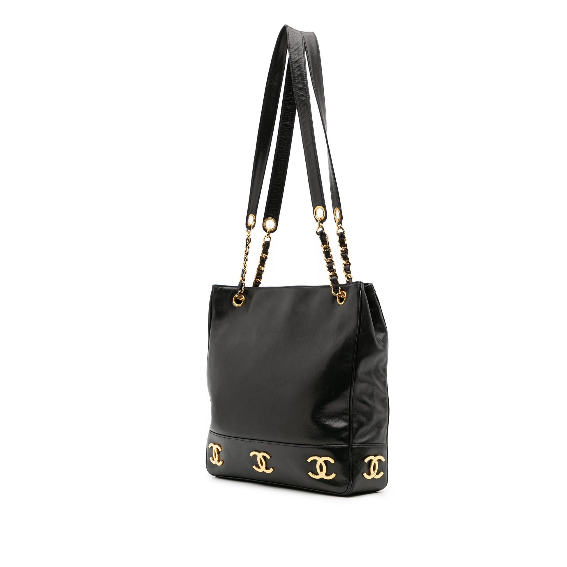 Chanel Triple CC Lambskin Tote Bag