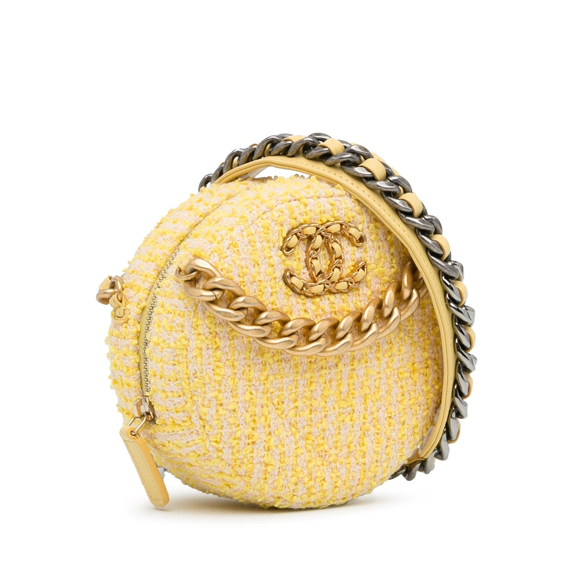 Chanel Tweed 19 Round SHG-9fV90G Clutch Bag