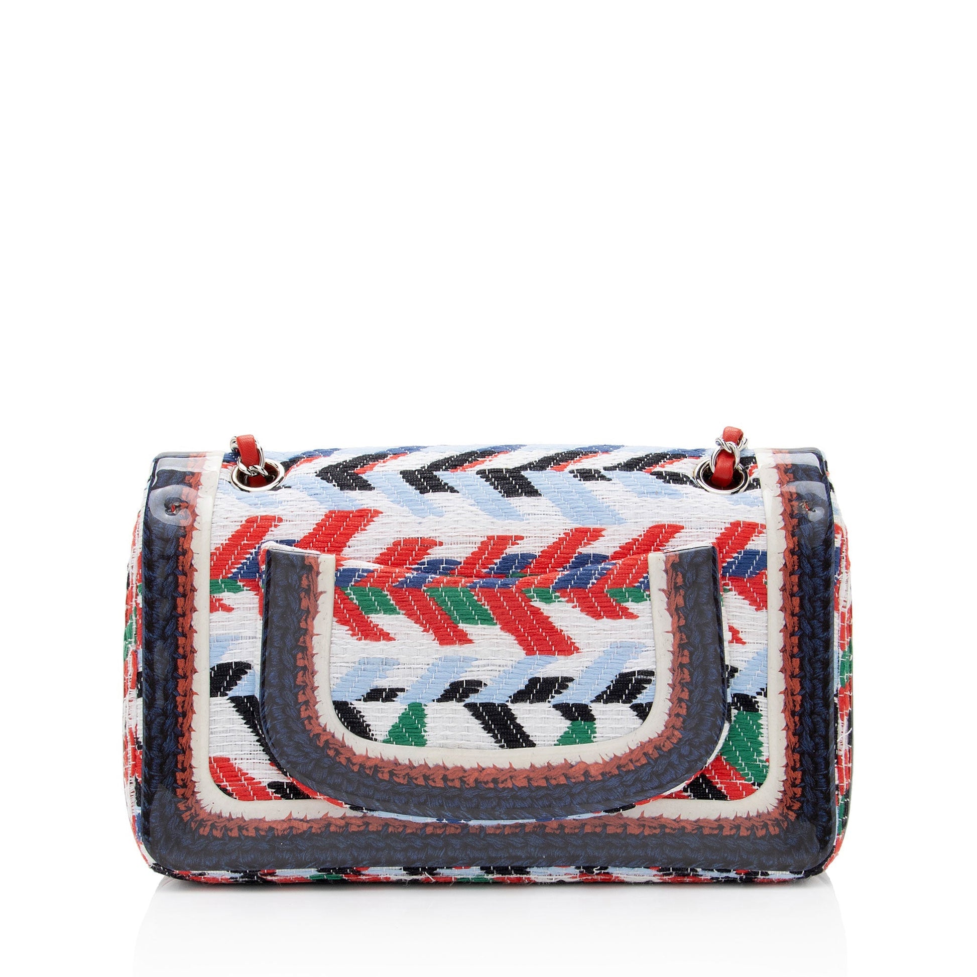 Chanel Tweed Braided Classic Double Flap SHF-Mow7cj Shoulder Bag