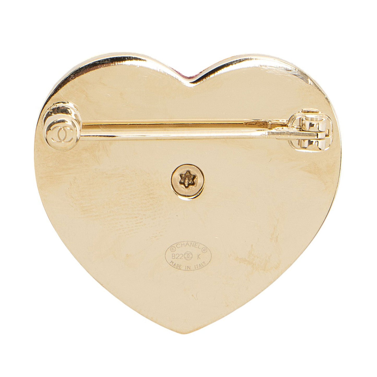 Chanel Tweed CC Heart Brooch Handbag