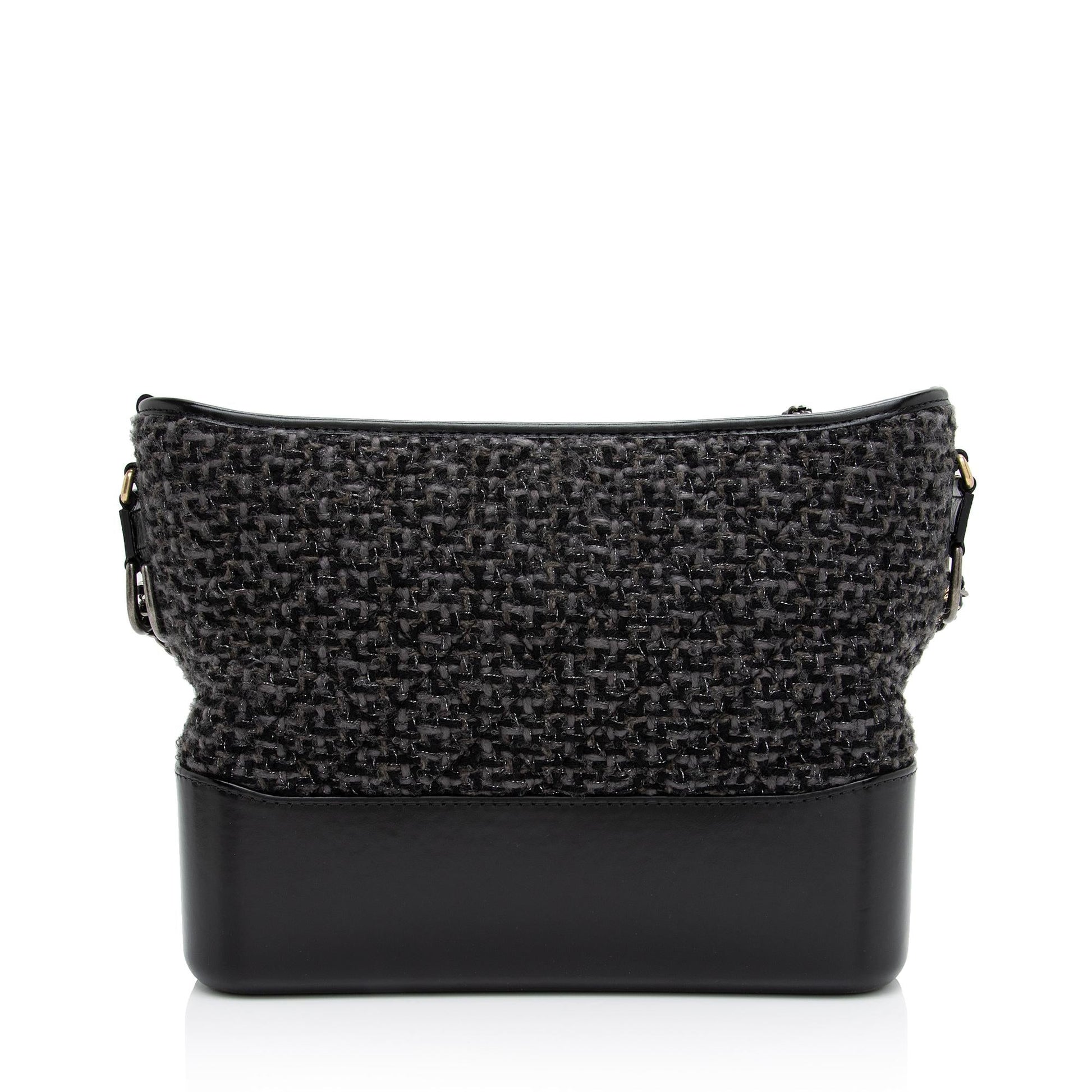 Chanel Tweed Calfskin Gabrielle Hobo Shoulder Bag