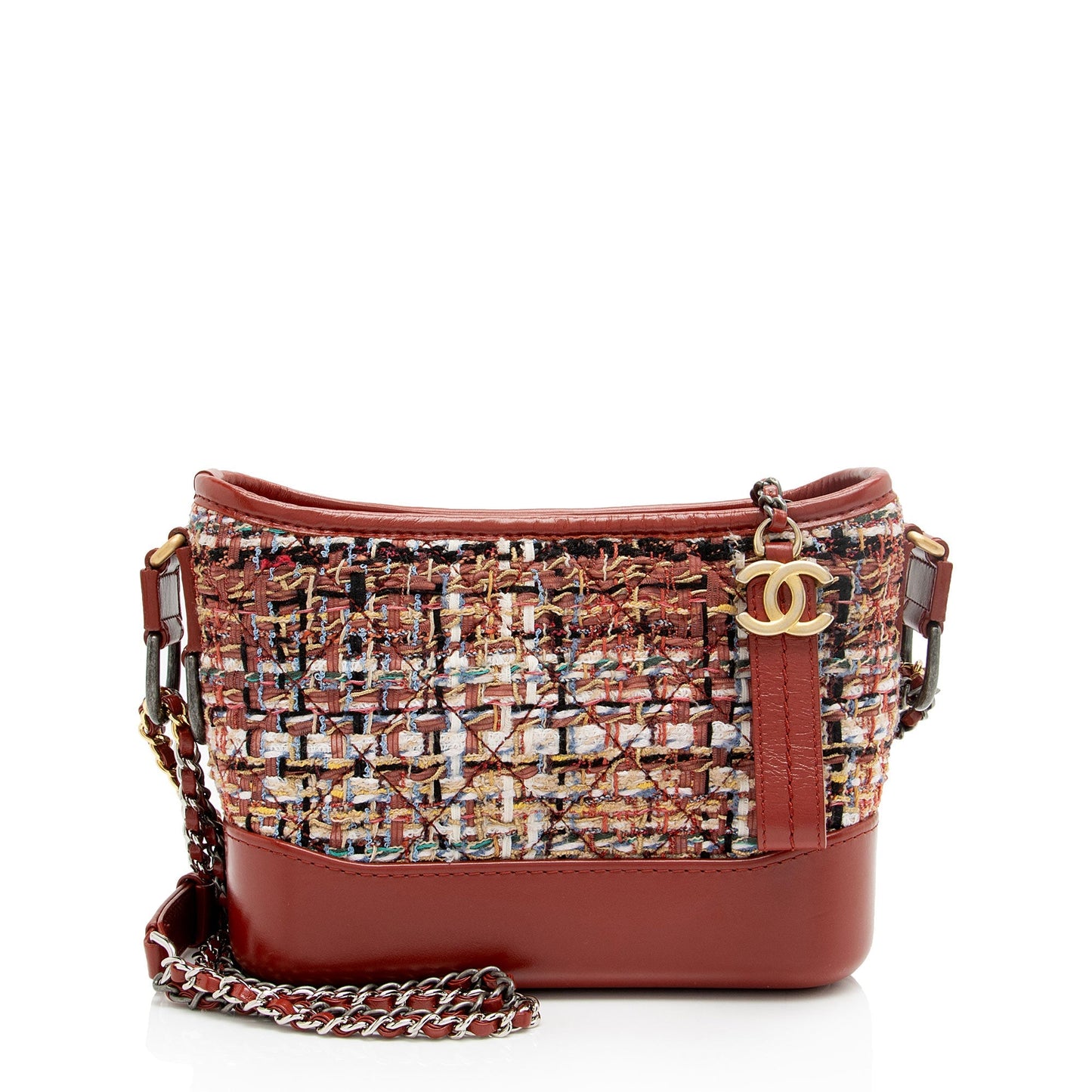 Chanel Tweed Calfskin Gabrielle Hobo SHF-pLIovj Small Shoulder Bag