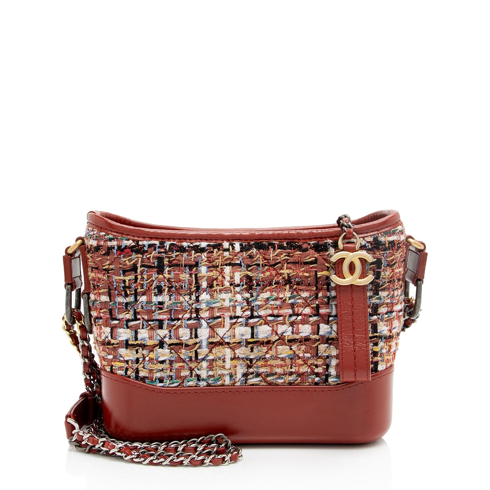 Chanel Tweed Calfskin Gabrielle Hobo SHF-pLIovj Small Shoulder Bag