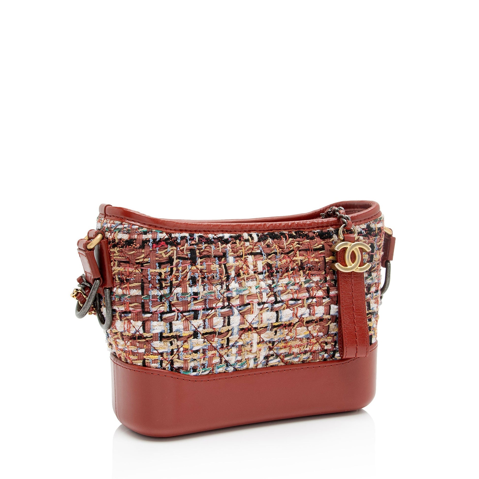 Chanel Tweed Calfskin Gabrielle Hobo SHF-pLIovj Small Shoulder Bag