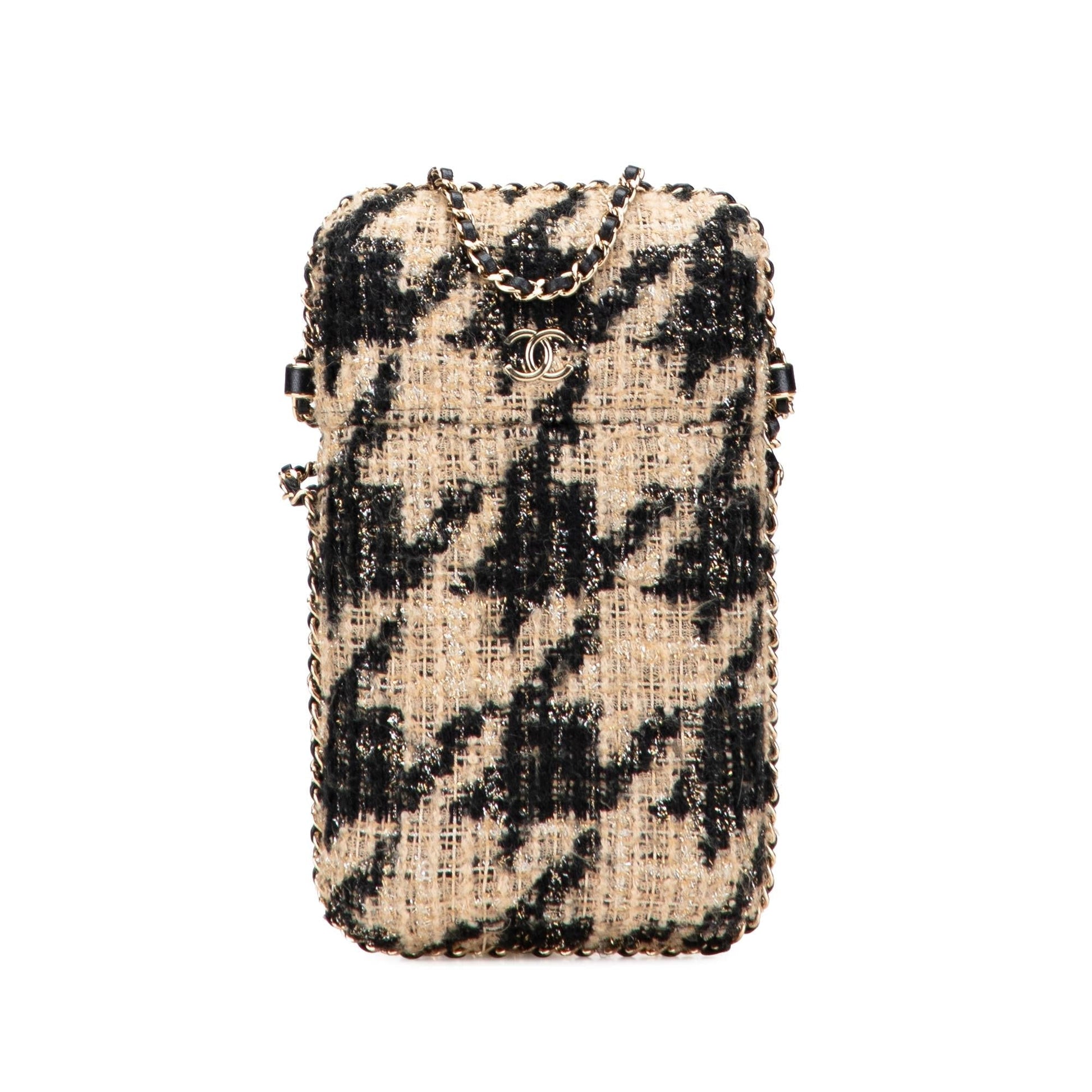 Chanel Tweed Around Phone Holder Handbag