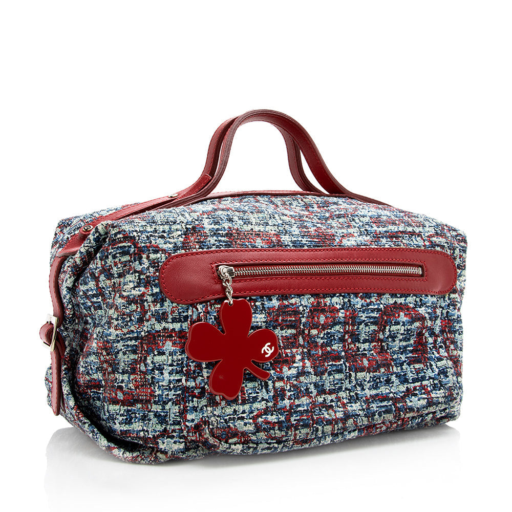 Chanel Tweed Clover Bowler Satchel - FINAL Satchel Bag