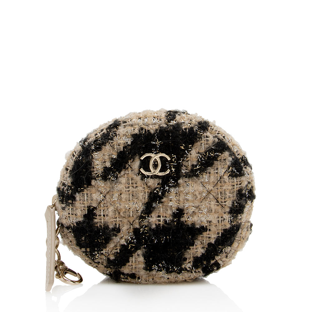 Chanel Tweed Coin Purse SHF Wallet Case