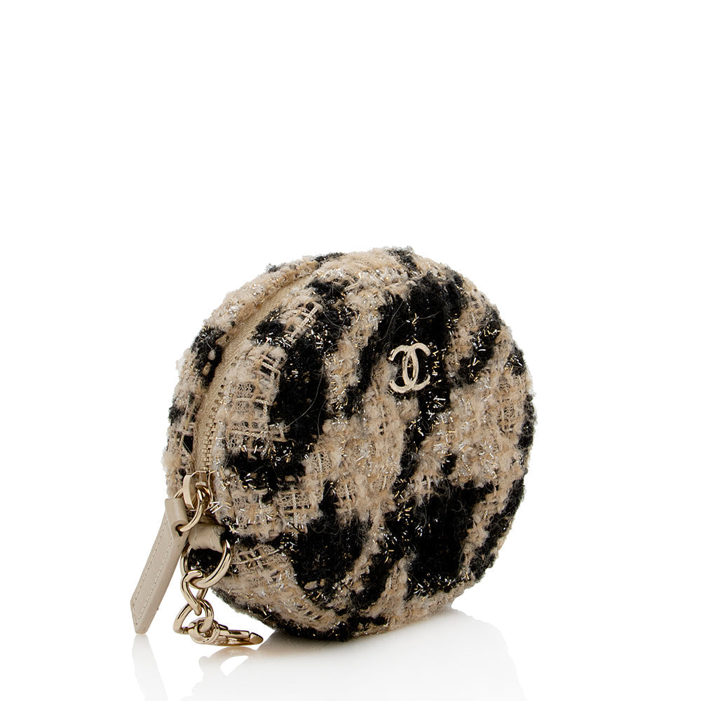 Chanel Tweed Coin Purse SHF Wallet Case