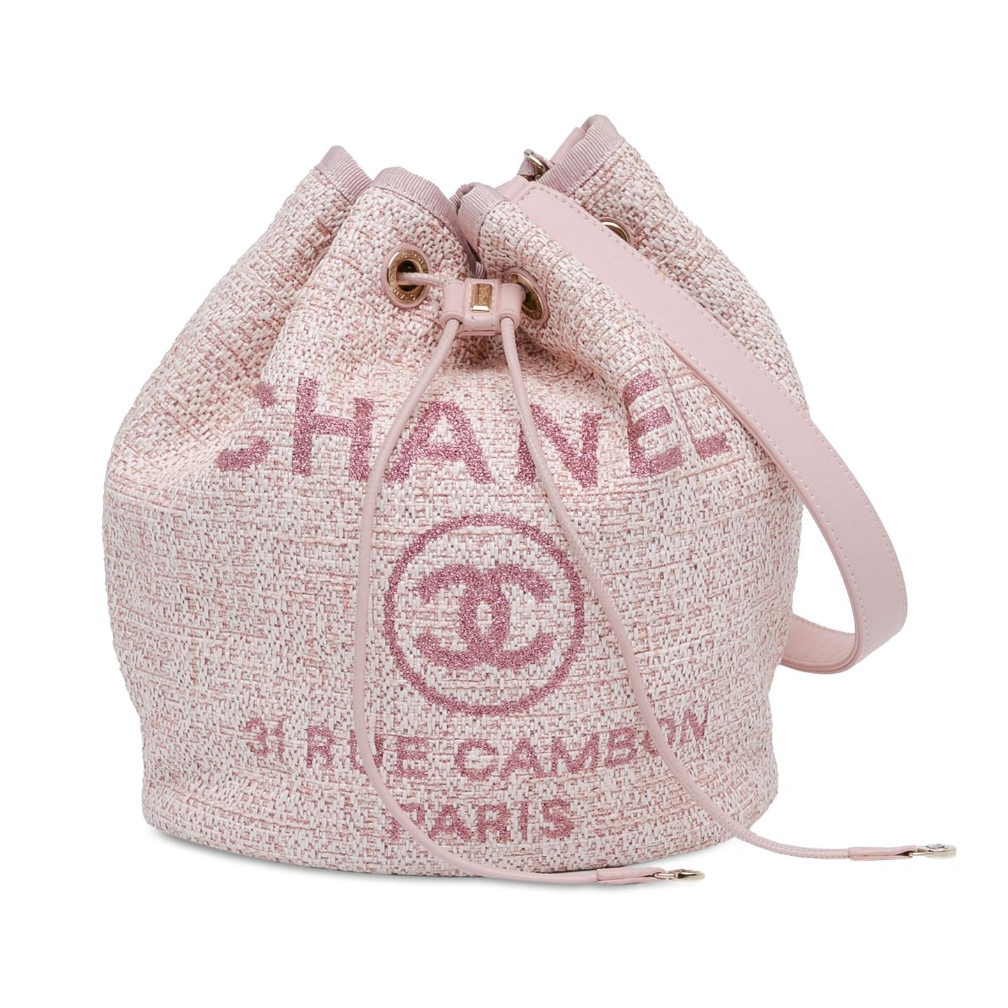 Chanel Tweed Deauville Drawstring Bucket SHG-2B1zbV Jewelry