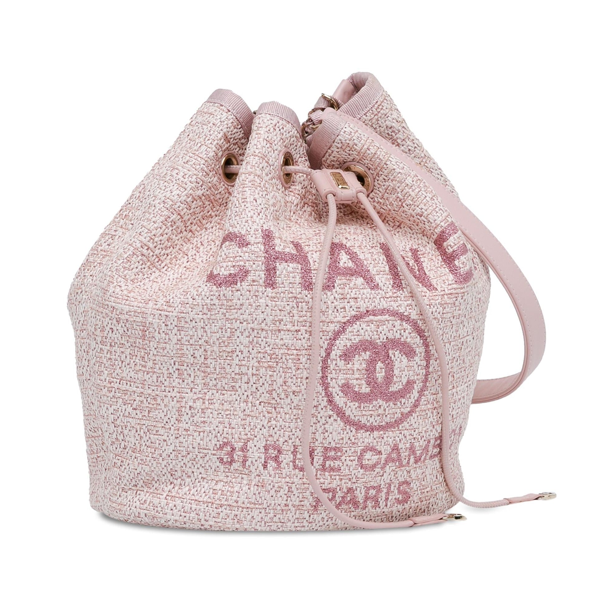 Chanel Tweed Deauville Drawstring Bucket SHG-2B1zbV Jewelry