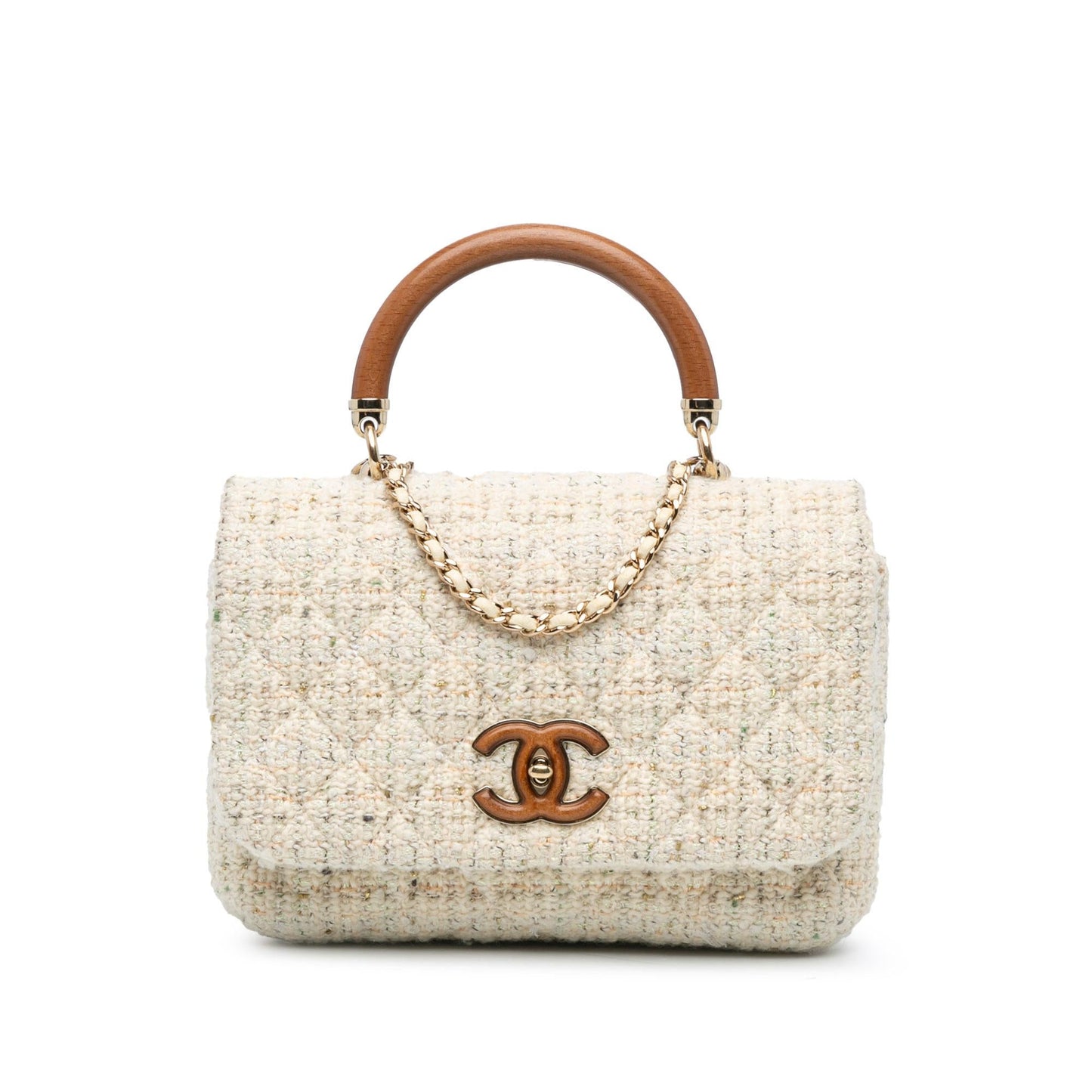 Chanel Tweed Knock on Wood Satchel SHG-DWJ6lD Satchel Bag