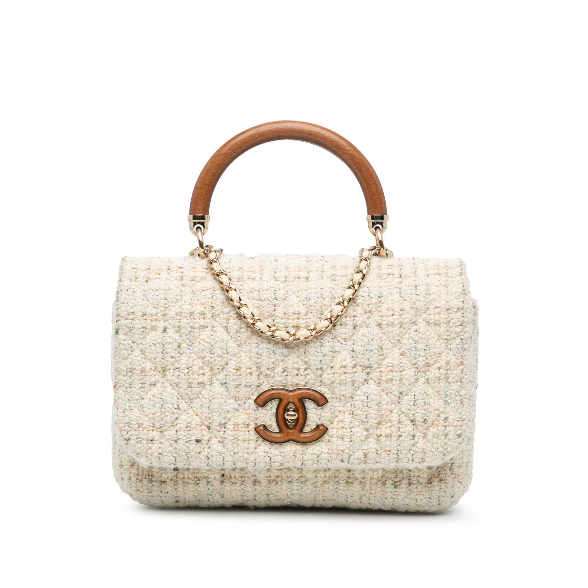 Chanel Tweed Knock on Wood Satchel SHG-DWJ6lD Satchel Bag