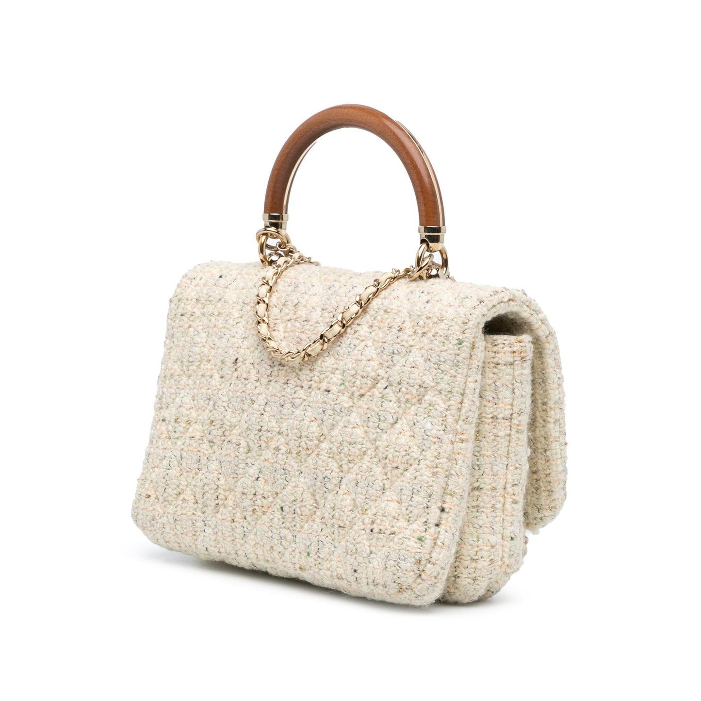 Chanel Tweed Knock on Wood Satchel SHG-DWJ6lD Satchel Bag