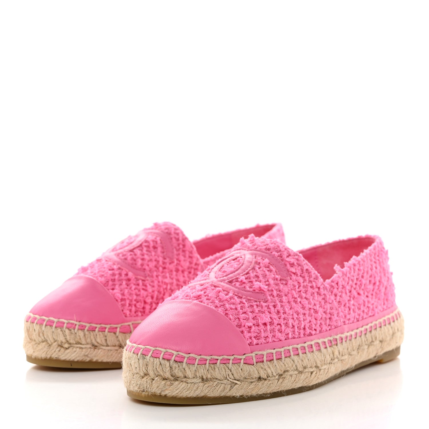 Chanel Tweed Lambskin Cc Espadrilles Bag
