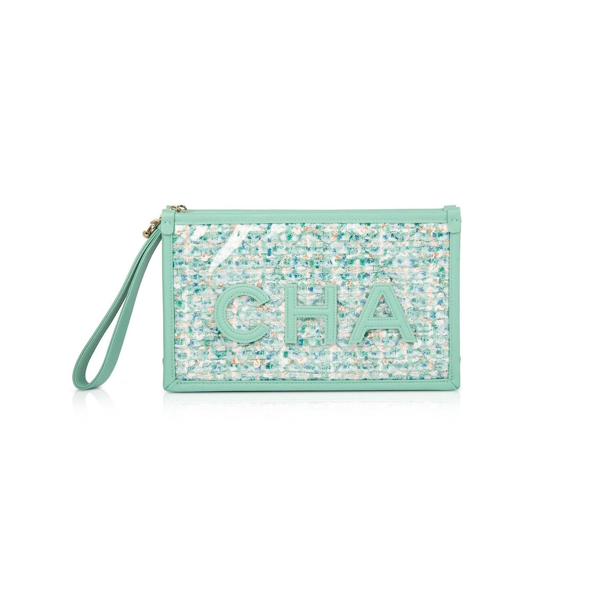 Chanel Tweed PVC Logo Travel Bag