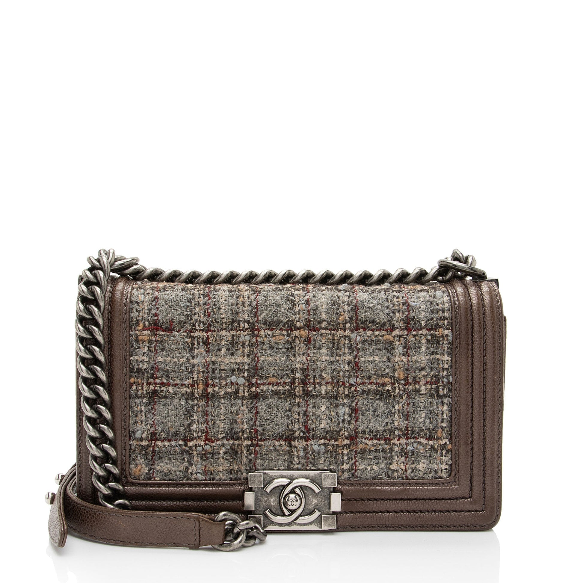 Chanel Tweed Paris-Edinburgh Old Boy SHF-PnHCww Handbag