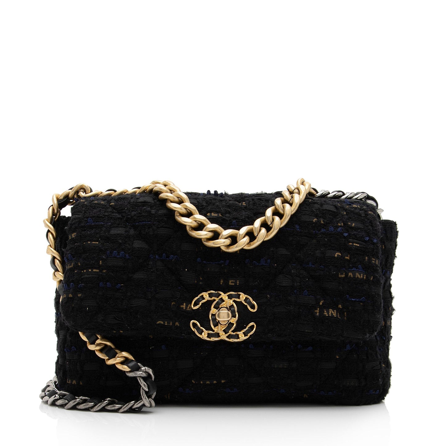 Chanel Tweed Ribbon 19 Flap SHF-xjNEFu Shoulder Bag